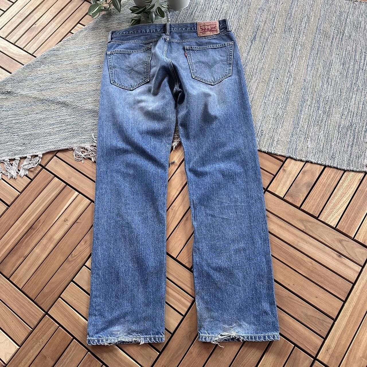 Levi's Vintage Y2K Levis 505 Distressed Denim Pants Trousers Size US 34 / EU 50 - 2 Thumbnail