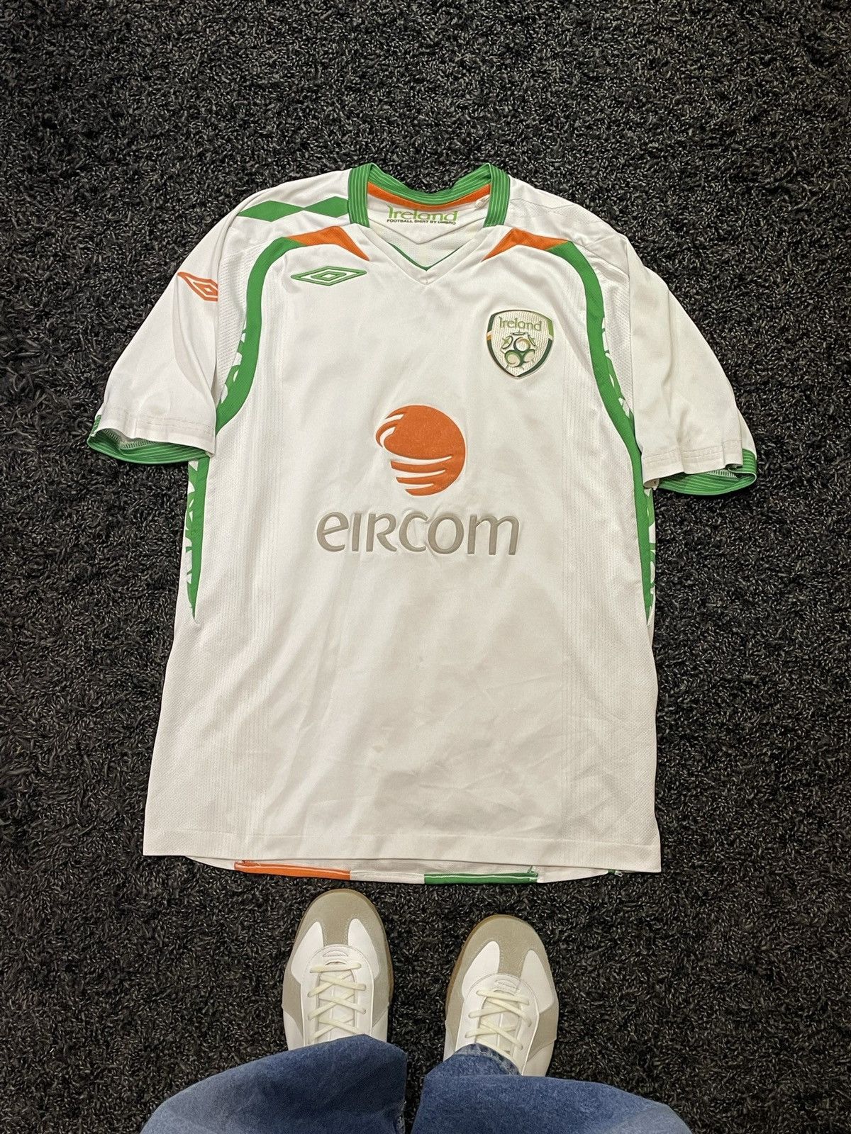 Umbro 2008 VINTAGE IRELAND SOCCER HOME JERSEY BLOKECORE Y2K Size US M / EU 48-50 / 2 - 4 Thumbnail