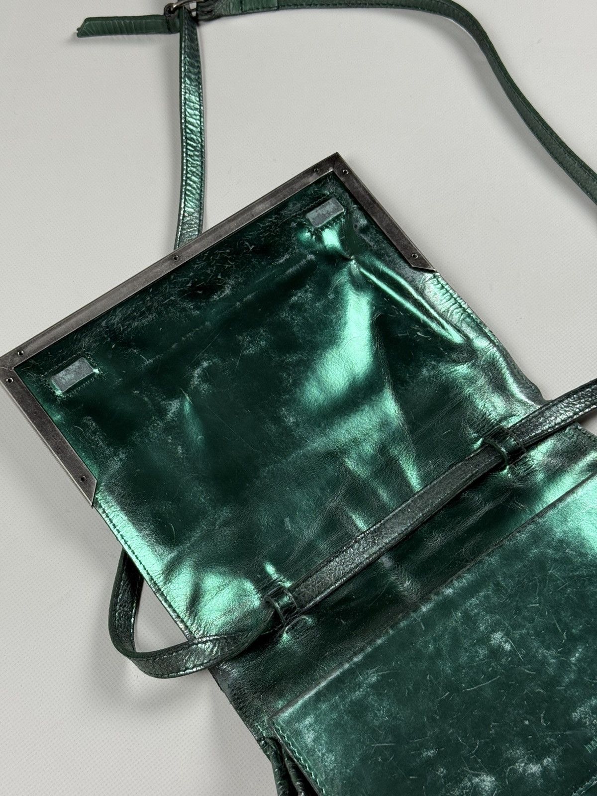 Damir Doma Damir Doma Cracked Leather Shoulder Crossbody Bag Size ONE SIZE - 6 Thumbnail