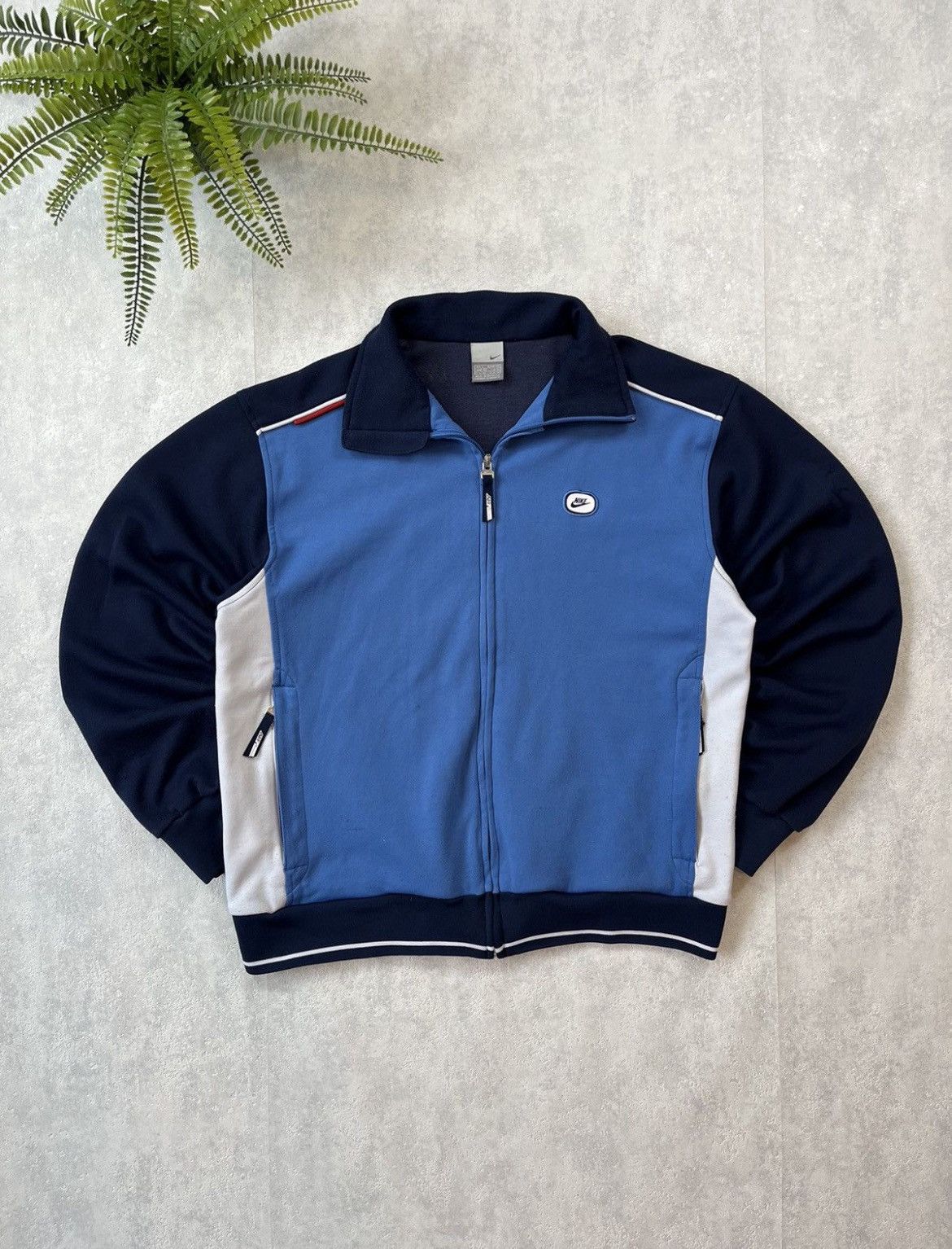 Nike × Vintage 90s Nike Retro Logo Vintage Y2K Track Jacket Size US L / EU 52-54 / 3 - 1 Thumbnail
