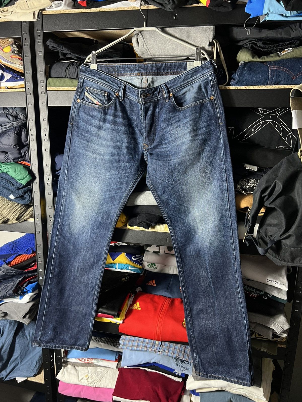 Diesel 🔥 Diesel Larkee Jeans W34 Regular Straight Fit Vintage Denim Size US 34 / EU 50 - 2 Thumbnail