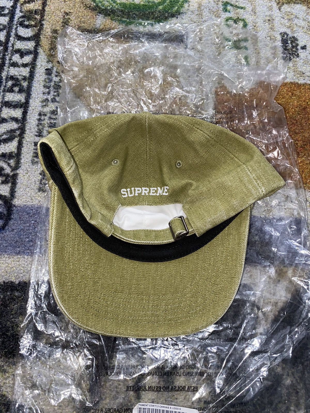 Supreme Supreme Pigment Canvas S Logo 6-Panel Olive Size ONE SIZE - 3 Thumbnail
