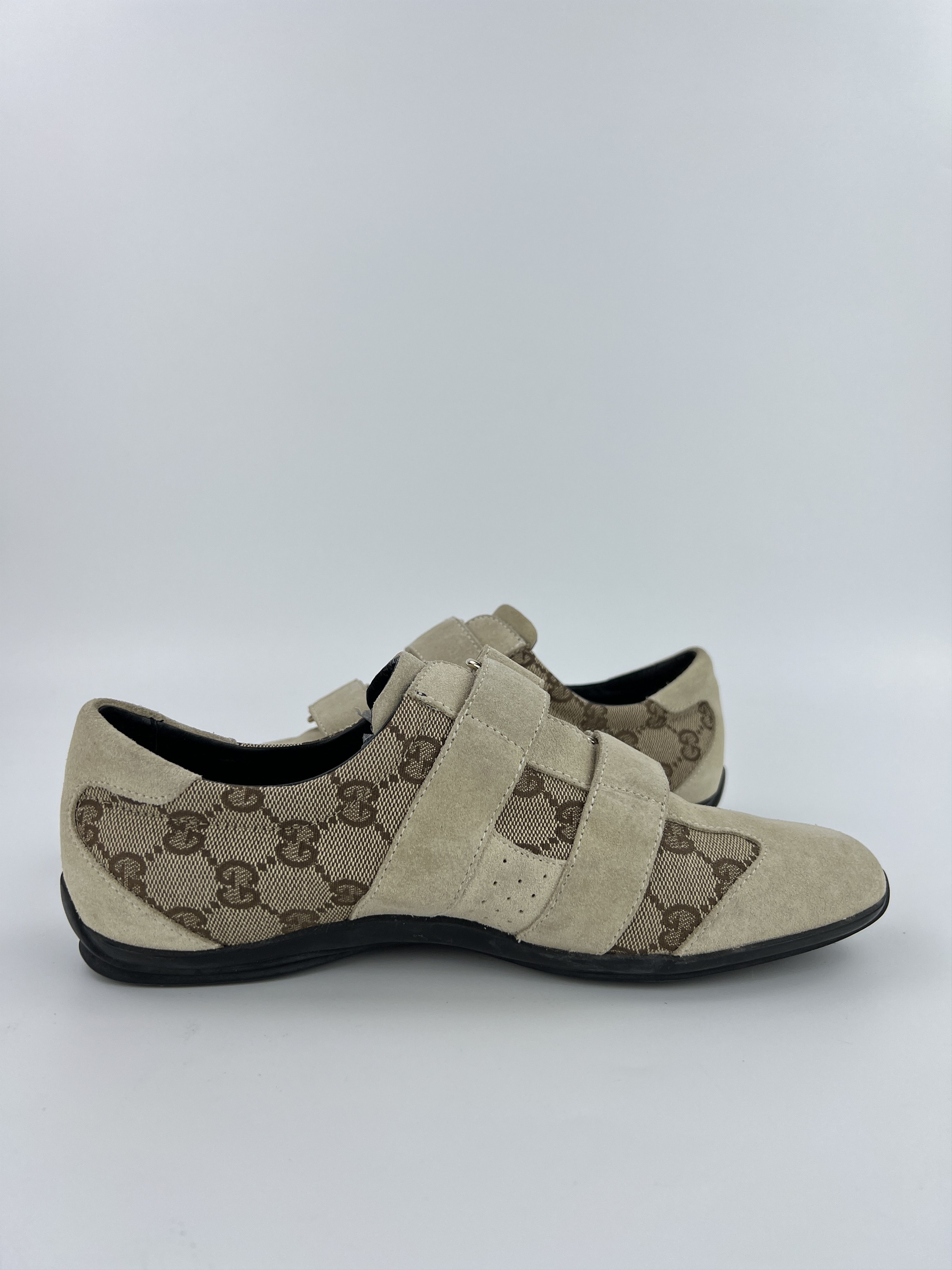 Gucci × Vintage Vintage Gucci GG Guccissima Suede Low Top Sneakers Size US 8.5 / IT 38.5 - 7 Thumbnail