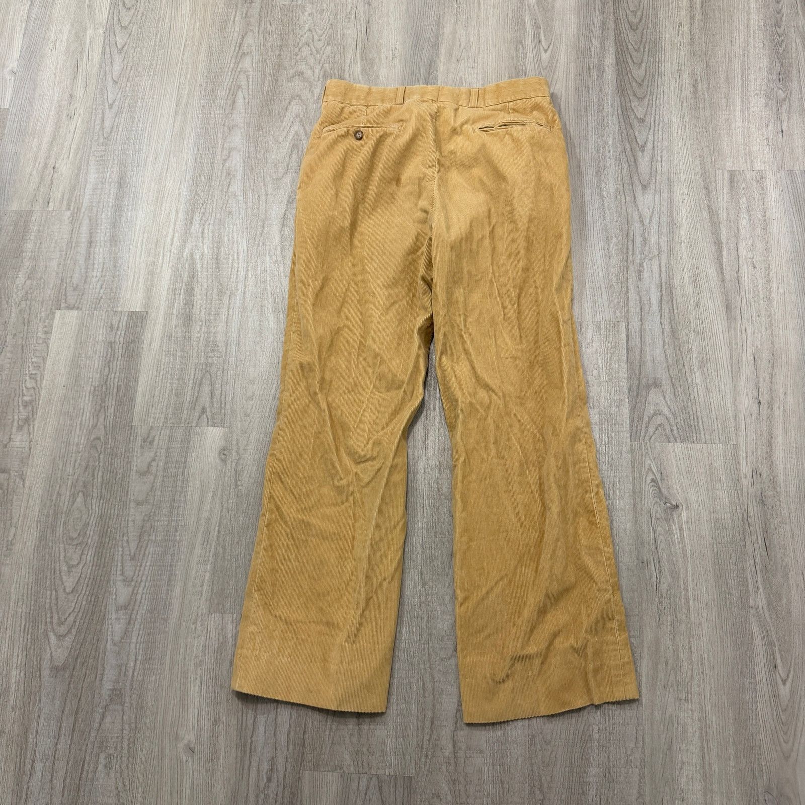 Vintage Vintage Corduroy Pants Men's 33 (Fits 30x29) Tan Flat Front Size US 33 - 7 Thumbnail