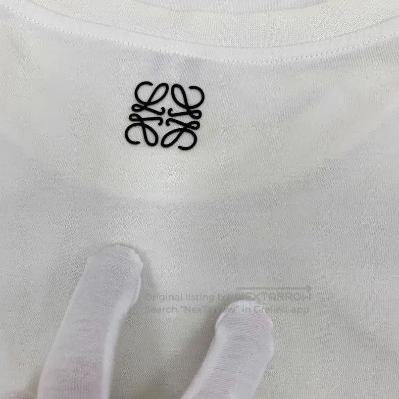 Loewe Loewe White Logo Pattern Printed Short Sleeve T-Shirt Size XS / US 0-2 / IT 36-38 - 9 Thumbnail