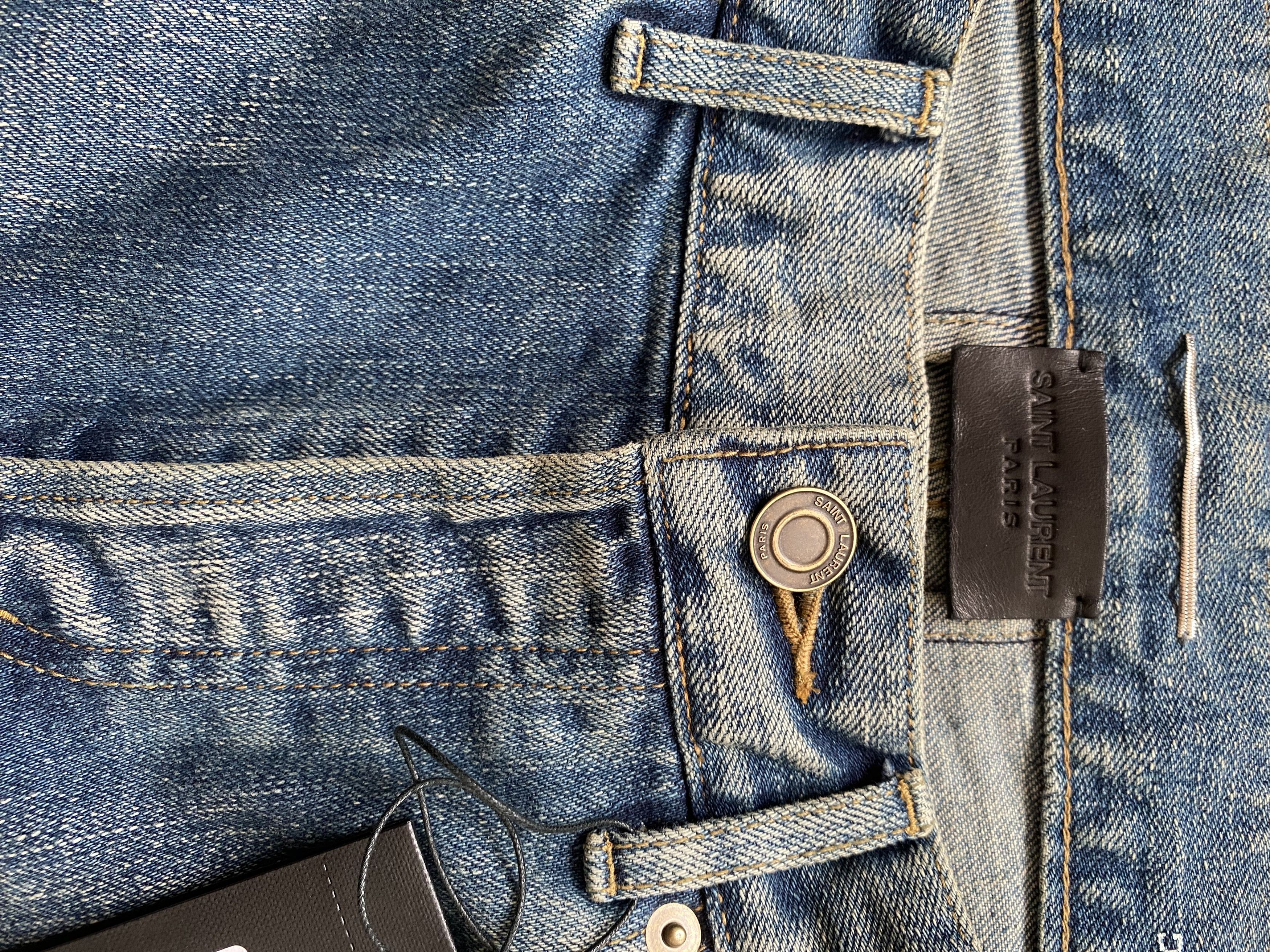 Saint Laurent Paris SLP Hedi Slimane D02 Denim Slim Fit 5 Pocket Size US 30 / EU 46 - 6 Thumbnail