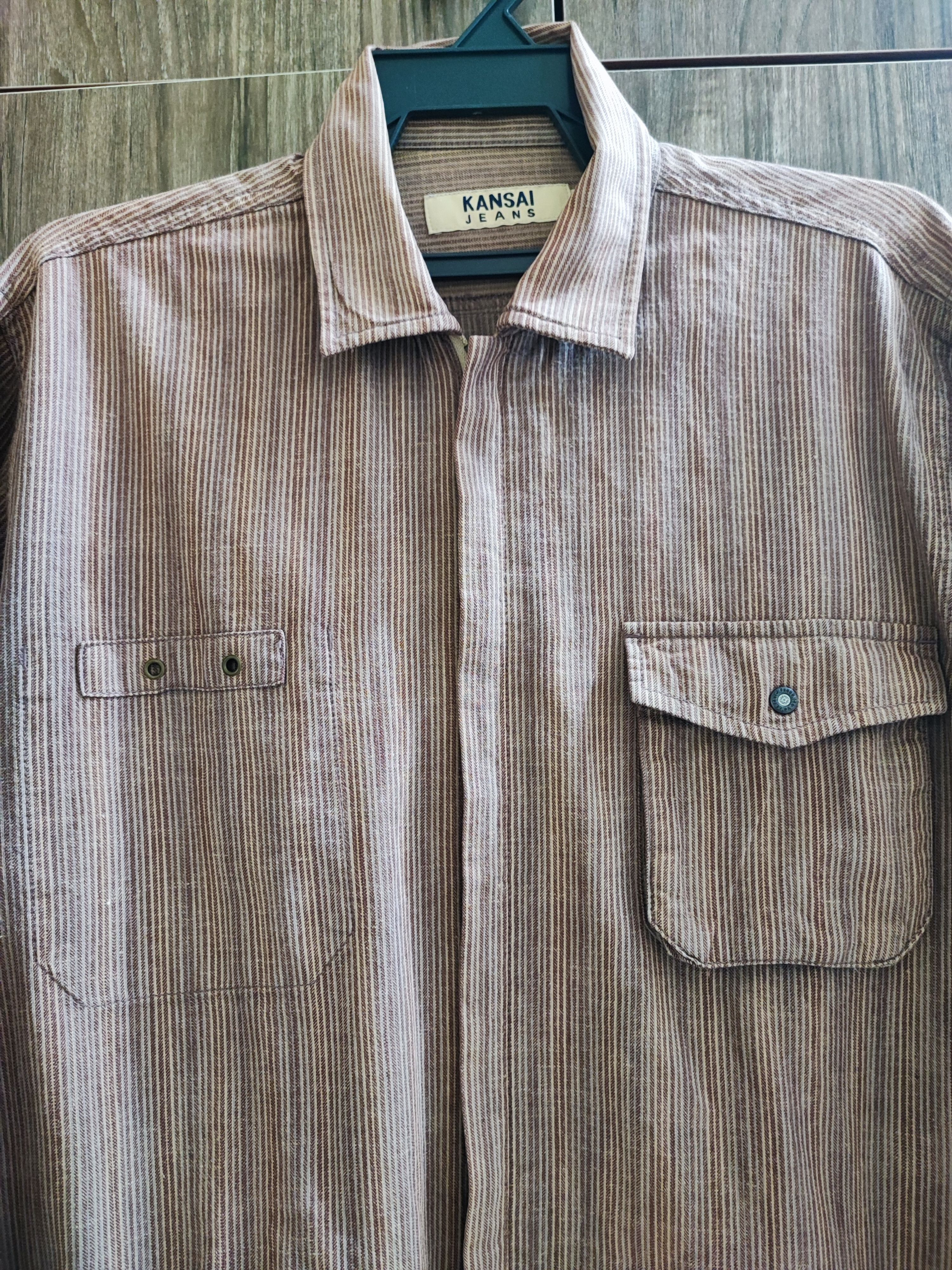 Kansai Yamamoto Rare design Kansai jeans Zipper Shirt by Kansai Yamamoto Size US M / EU 48-50 / 2 - 2 Thumbnail