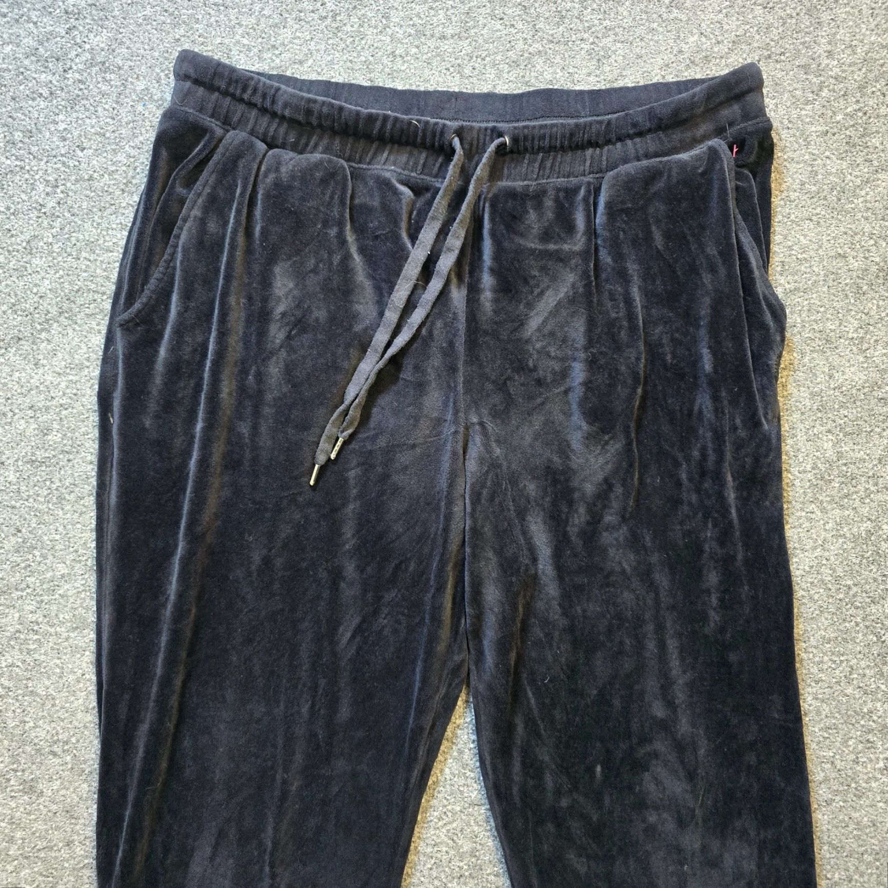 Velour Coolibar Pants Womens Large Black Velour Joggers Pull On UPF Capsule Casual Size 36" / US 14 / IT 50 - 2 Thumbnail