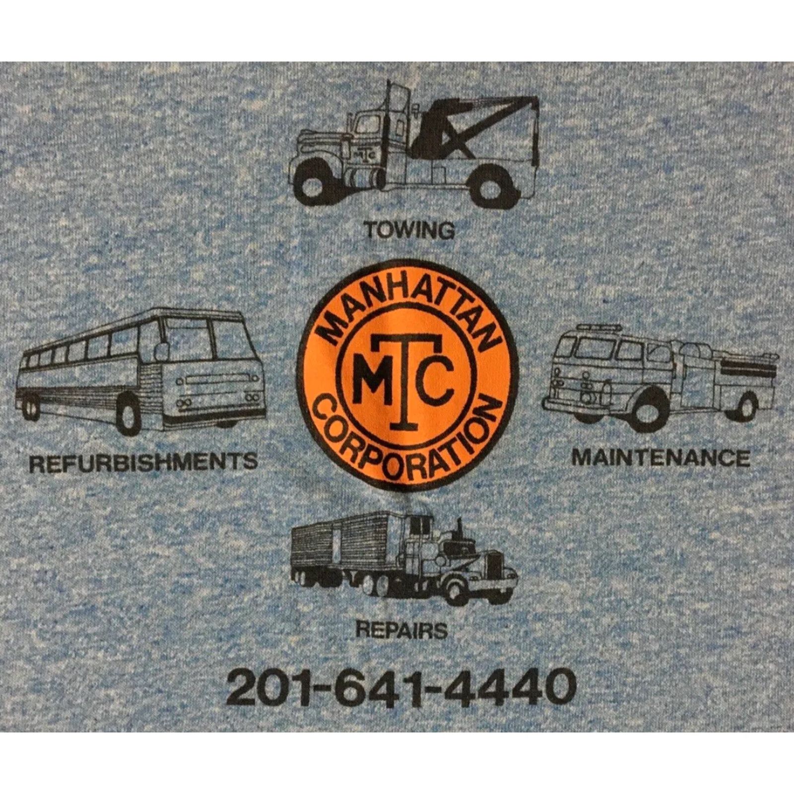 Vintage Vtg 80s Manhattan Corporation Train Bus Repair Faded Shirt S NYC Grunge NYPD 90s Size US S / EU 44-46 / 1 - 3 Thumbnail