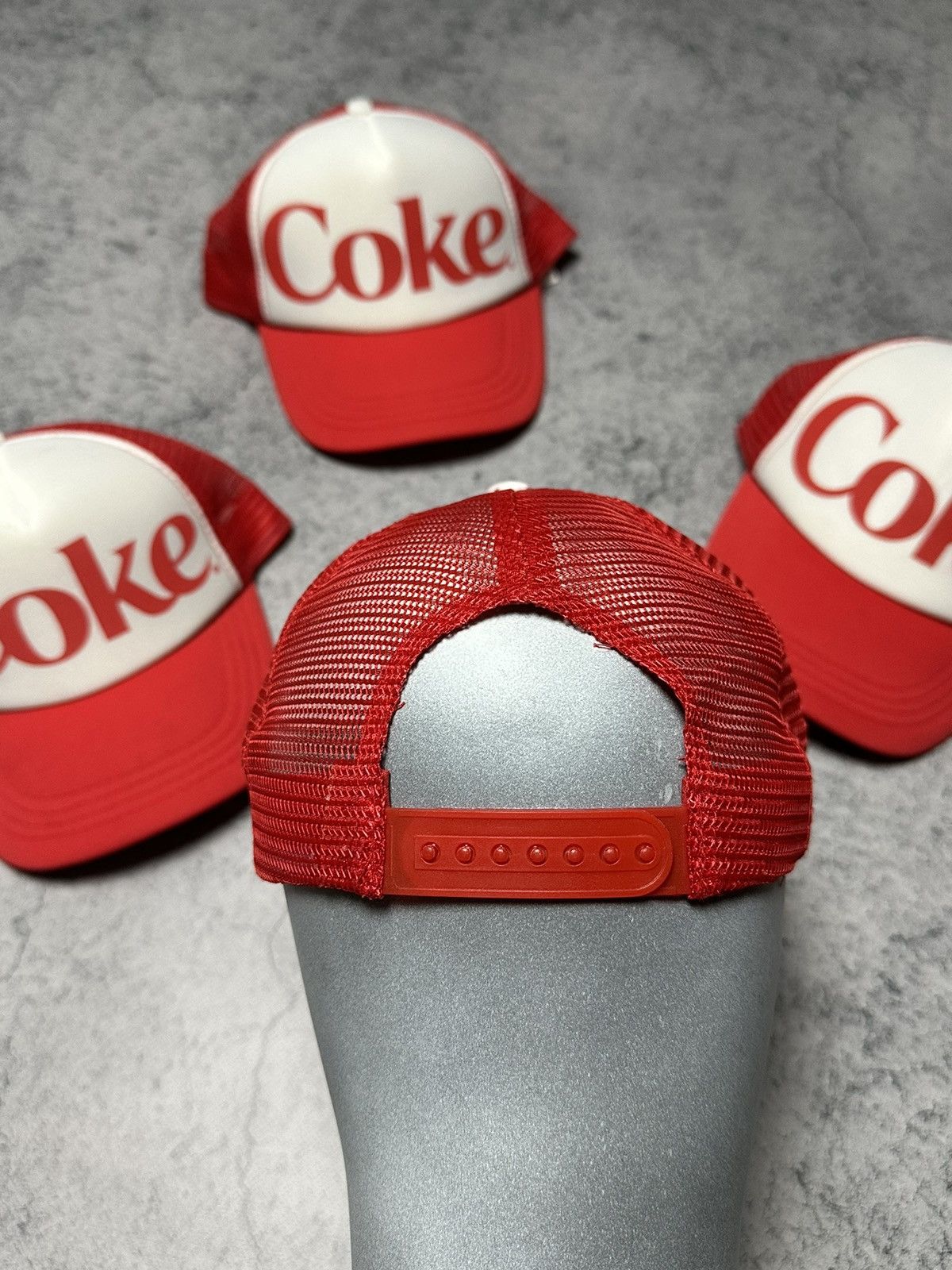 Coca Cola Vintage 90s Coca-Cola Coke Trucker Cap Hat Size ONE SIZE - 4 Thumbnail