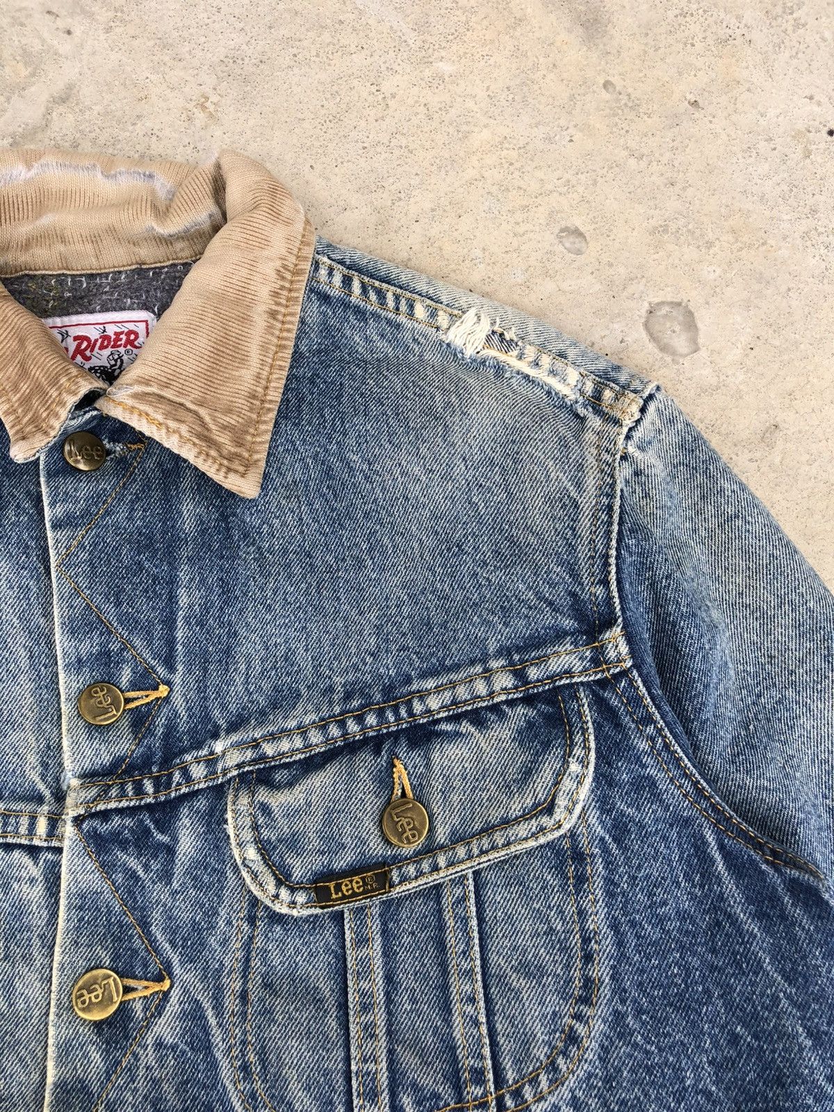 Lee Vintage 70s Lee Storm Rider Blanked Lined Denim Jacket Size US M / EU 48-50 / 2 - 6 Thumbnail