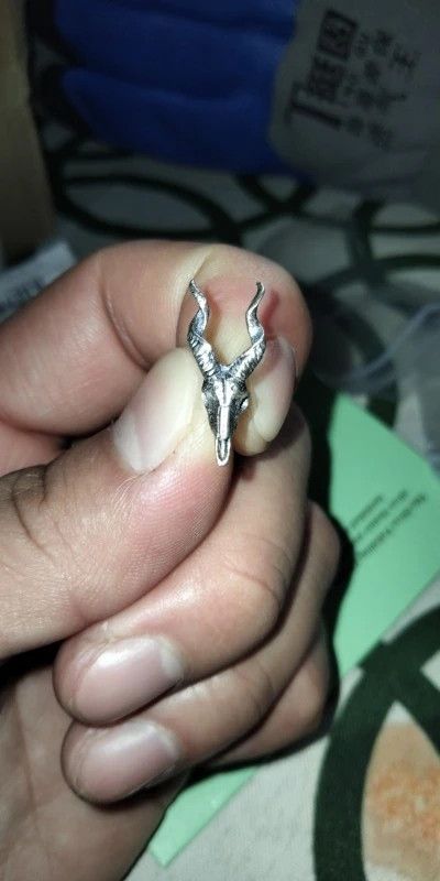 Jewelry Skull Goat Stud Earrings 925 Sterling Charm Earring Size ONE SIZE - 1 Thumbnail