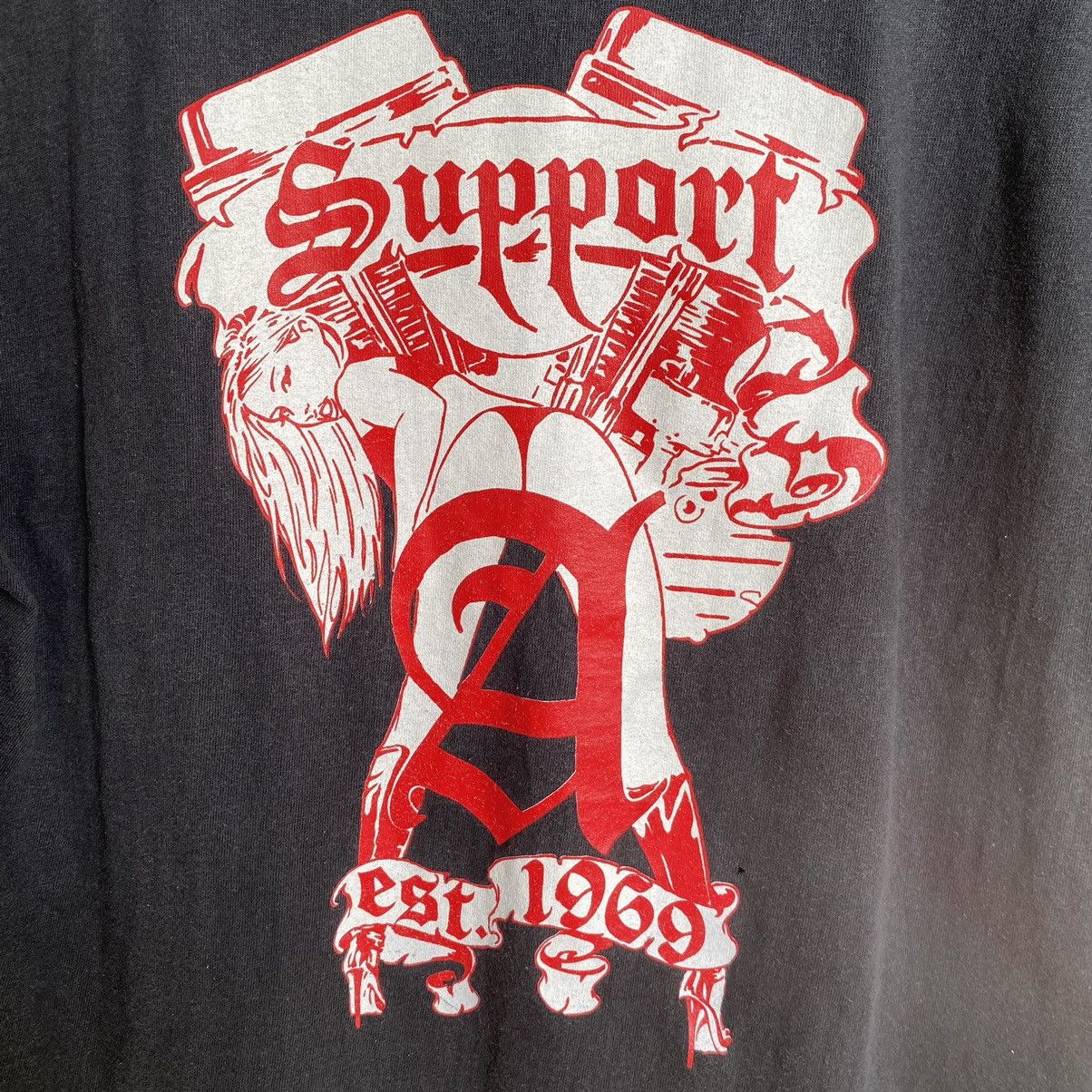 West Coast Choppers Thrashed Faded Vintage Y2K Support Abolafia ERD GRUNGE TEE Size US L / EU 52-54 / 3 - 7 Thumbnail