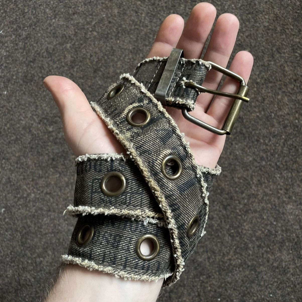 Vintage Vintage Y2K Archive Webbing Belt Streetwear Boxy Worn In OS Size ONE SIZE - 5 Thumbnail