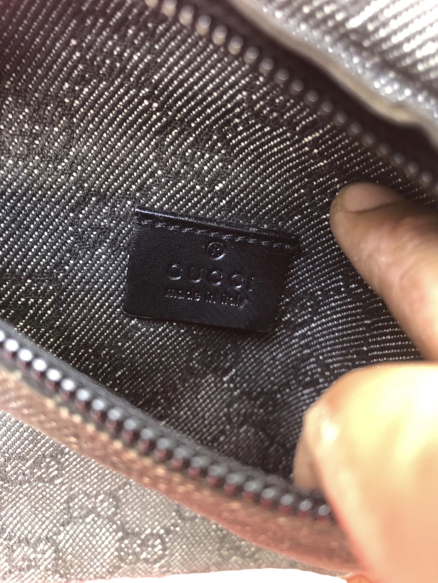 Gucci 🔥Vintage GUCCI Black GG Denim Canvas Web Waist Belt Bag Size ONE SIZE - 8 Thumbnail
