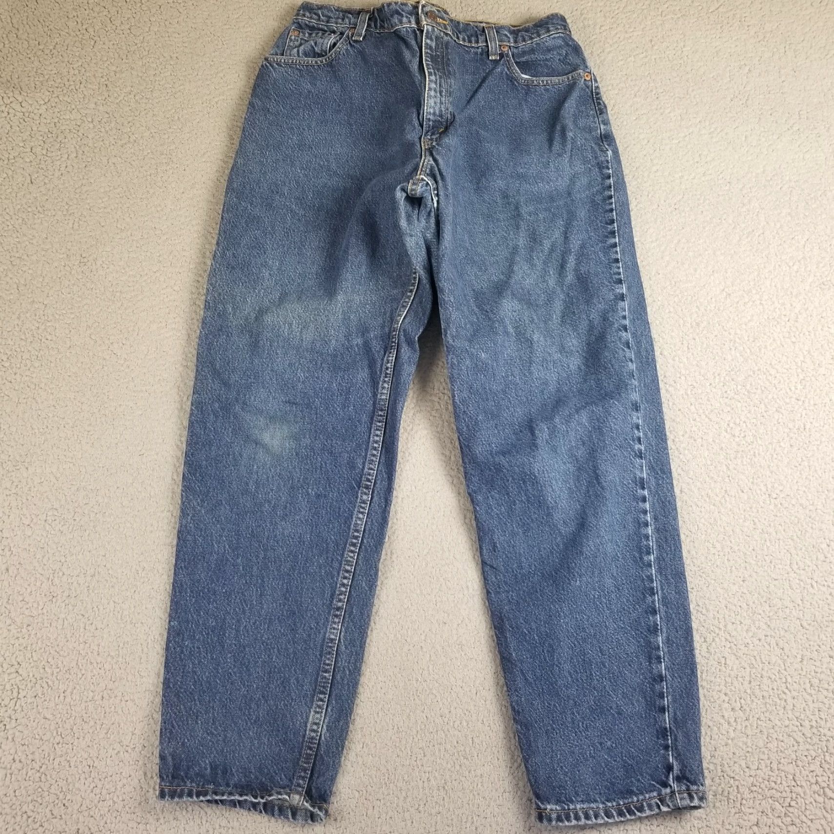 Levi's VINTAGE Levi's 550 Jeans Relaxed Fit Tapered Leg Women's 32X28 High Rise 90s Blue Denim Jeans Women/User-Defined Size 32x28 Size 24" / US 00 / IT 34 - 2 Thumbnail