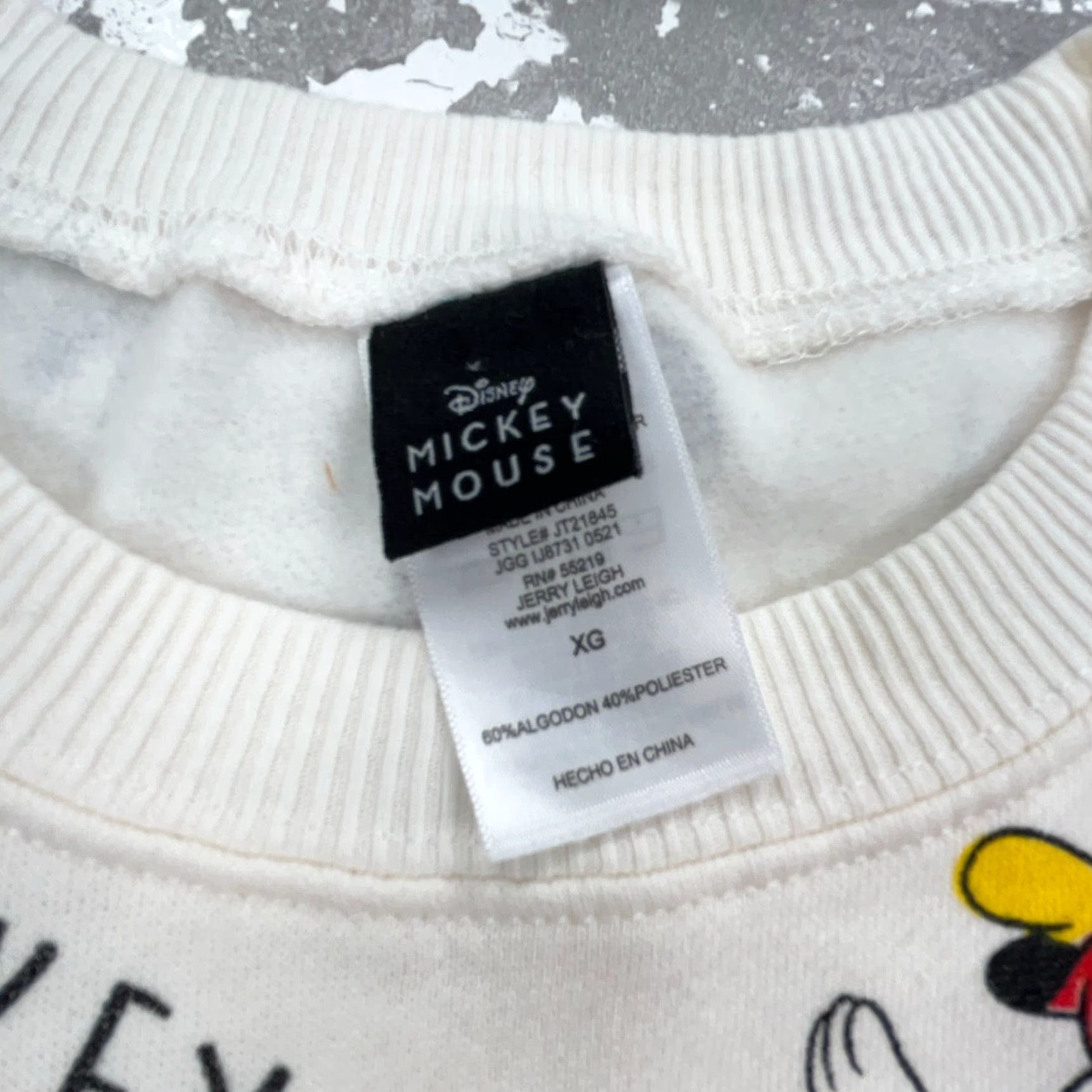 Disney Disney Sweatshirt Women XL White Crew Neck Minnie Mouse Graphic Print Raglan Sleeve Pullover All Seasons Cotton Blend Logo Regular Sweatshirt Womens Size XL / US 12-14 / IT 48-50 - 6 Thumbnail