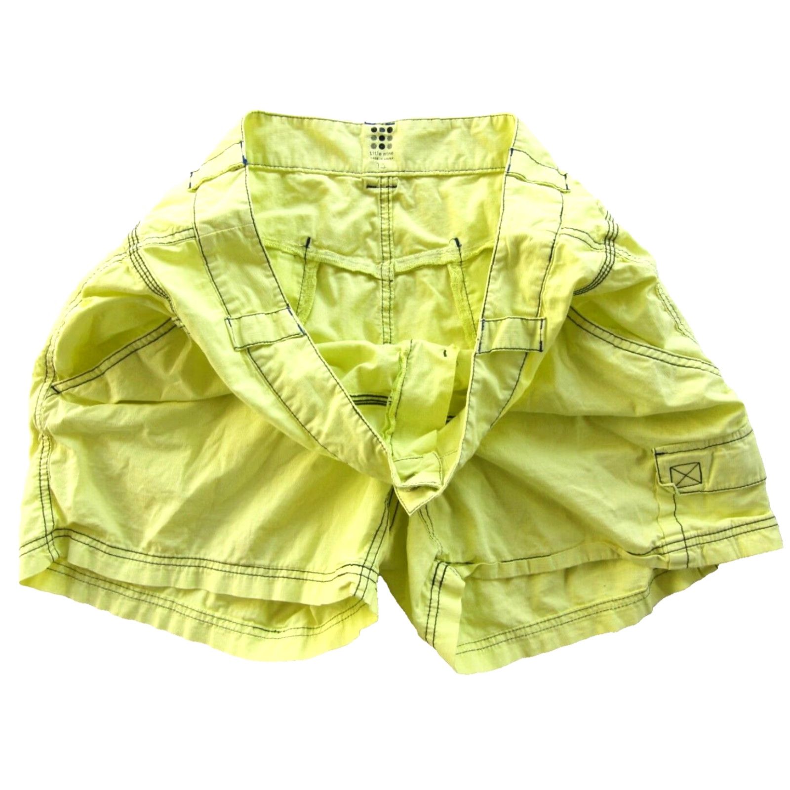 Vintage Title Nine Cotton Stretch Brash Yellow Hike Travel Pocket Cargo Short Women L Size 36" / US 14 / IT 50 - 3 Thumbnail