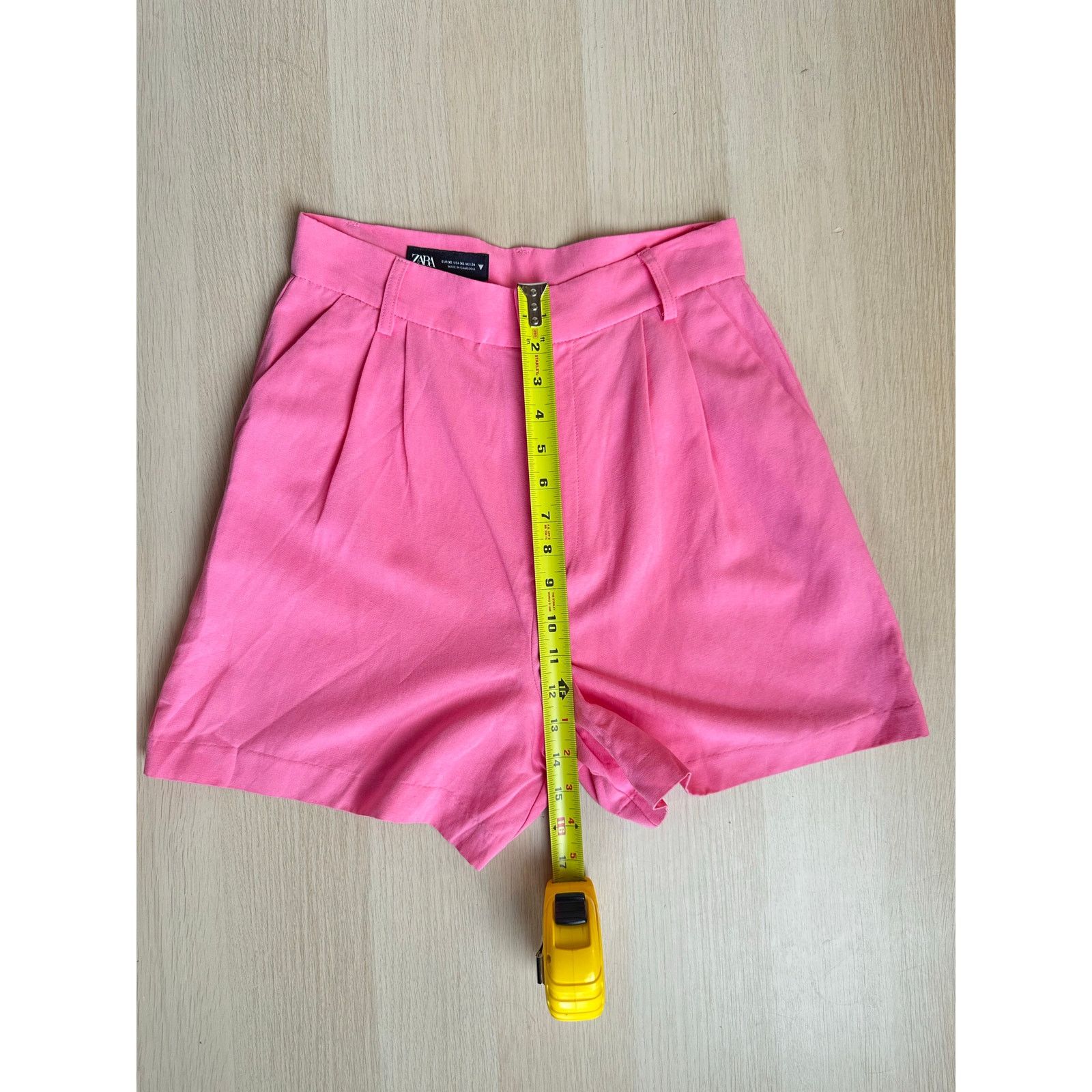 Zara Zara Pink Linen Shorts - Size XS - Mint Size 25" / US 0 / IT 36 - 3 Thumbnail