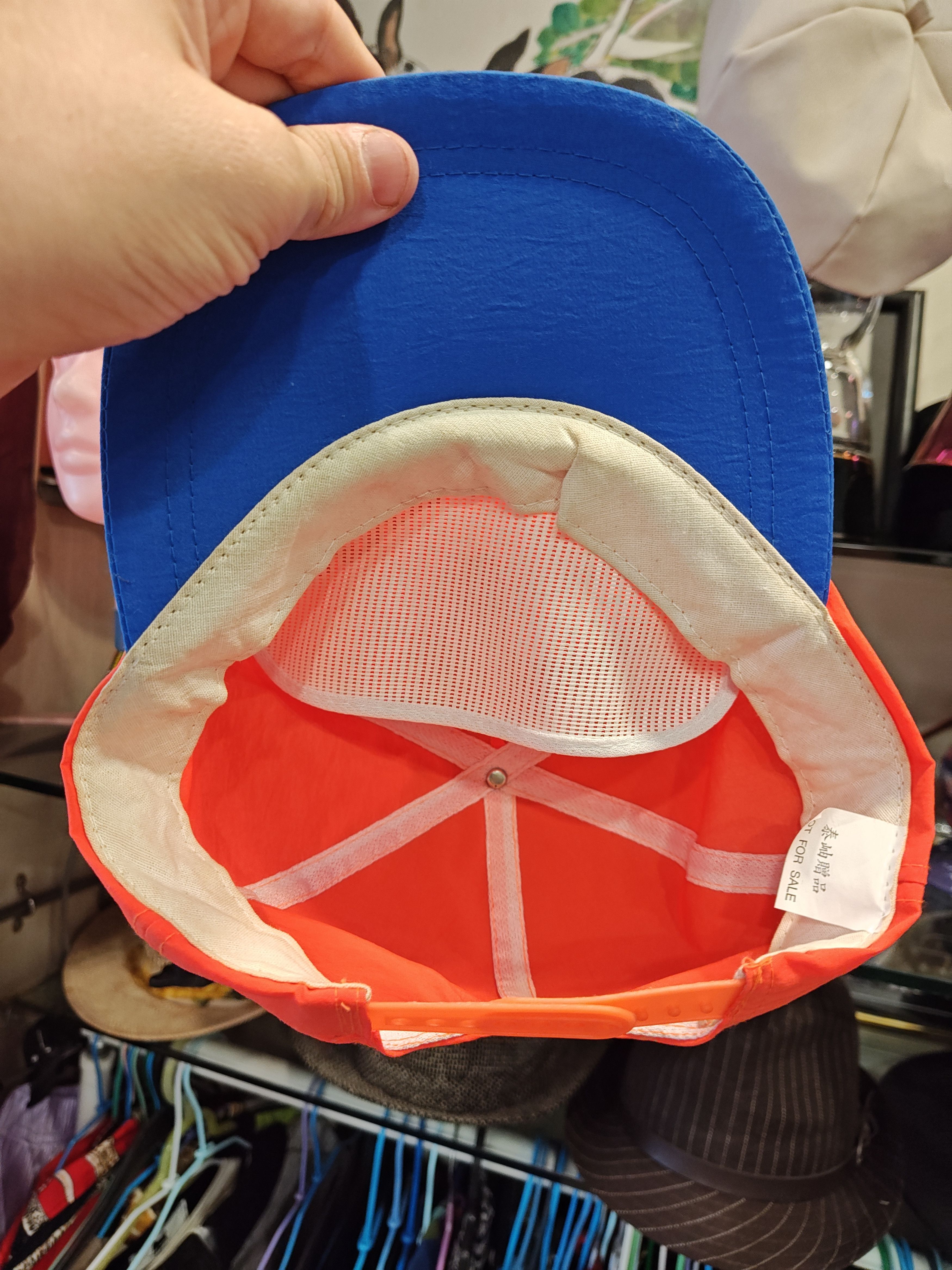 Converse Orange and blue Converse hat. Neon sexy retro vintage Size ONE SIZE - 2 Thumbnail
