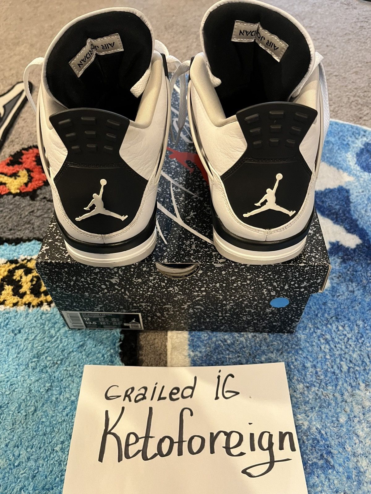 Jordan Brand × Nike Jordan 4 military Blacks flawless Size US 12 / EU 45 - 7 Thumbnail