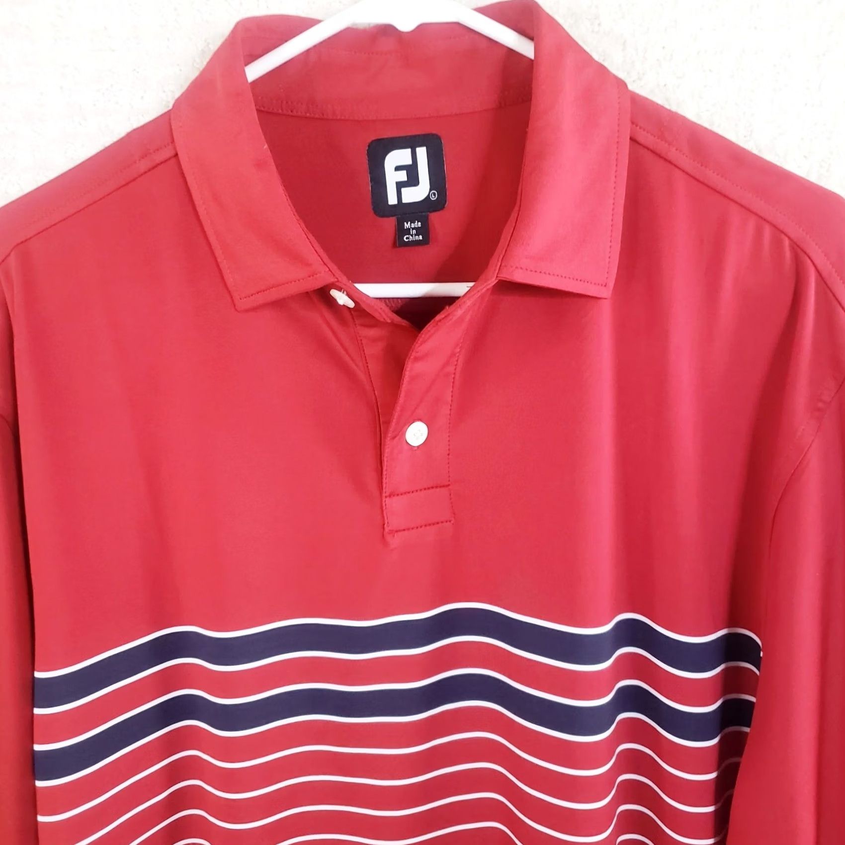 Footjoy FootJoy Polo Shirt Mens L Red Striped Edgewood Tahoe Country Club Logo Polo Shirt Leather? Size US L / EU 52-54 / 3 - 3 Thumbnail