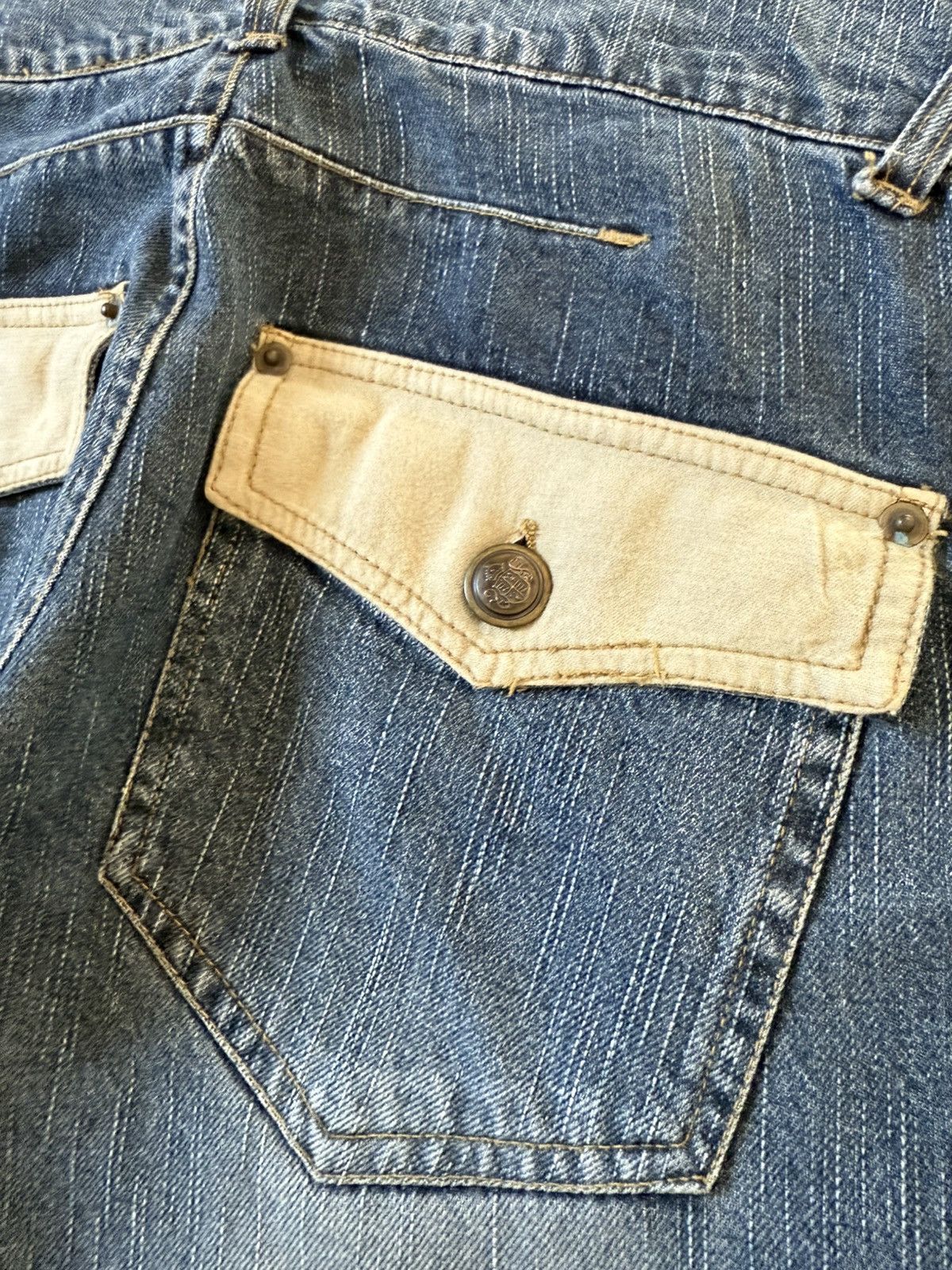 If Six Was Nine Slow Hand Jam 40 Paneled Asymmetrical Lace Up Flared Jeans Size US 32 / EU 48 - 19 Thumbnail