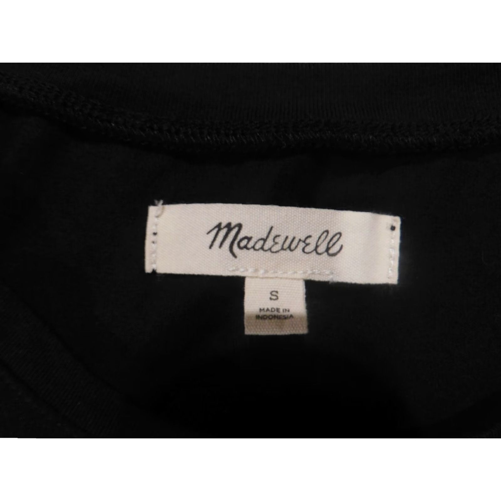 Madewell Madewell Blouse Small Black Crew Neck Pullover Top Stretch Casual Sleeve Cotton Polyester Rayon Ruffle Size S / US 4 / IT 40 - 4 Thumbnail