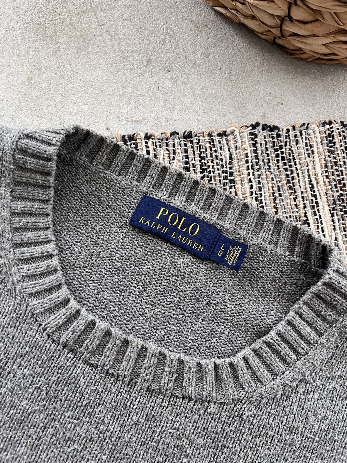 Polo Ralph Lauren Vintage Polo Ralph Lauren Grey Knit Minimalist Sweater Y2K Size US L / EU 52-54 / 3 - 8 Thumbnail