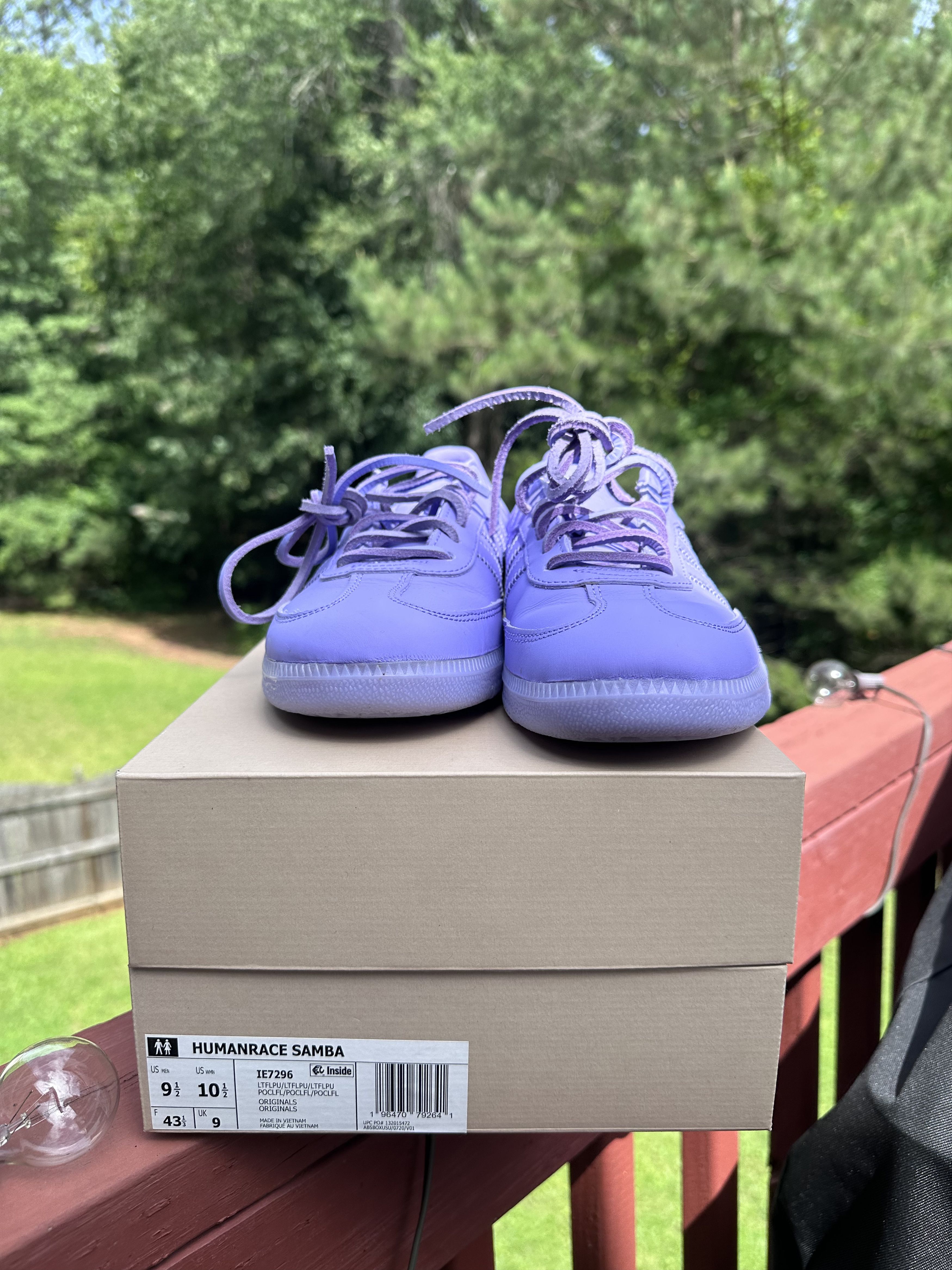 Adidas × Pharrell Adidas Humanrace Samba Purple 9.5 Size US 9.5 / EU 42-43 - 3 Thumbnail
