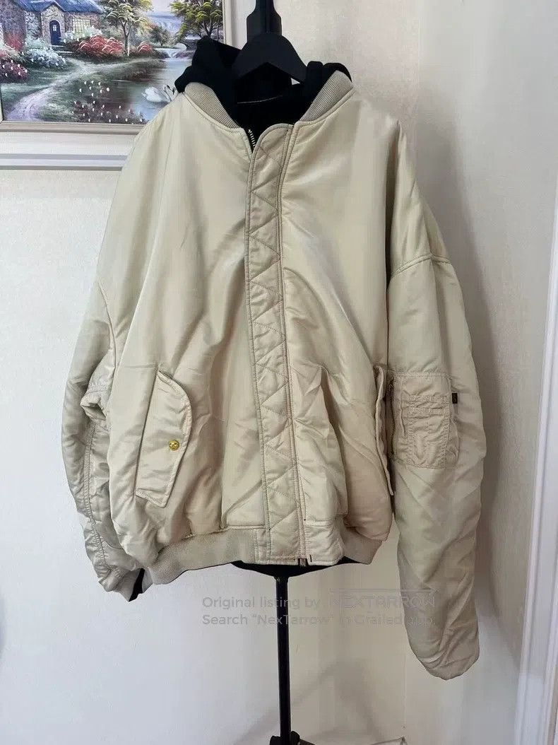 Vetements VETEMENTS Hooded Cotton Jacket, Black and Beige Color Two Size US S / EU 44-46 / 1 - 3 Thumbnail