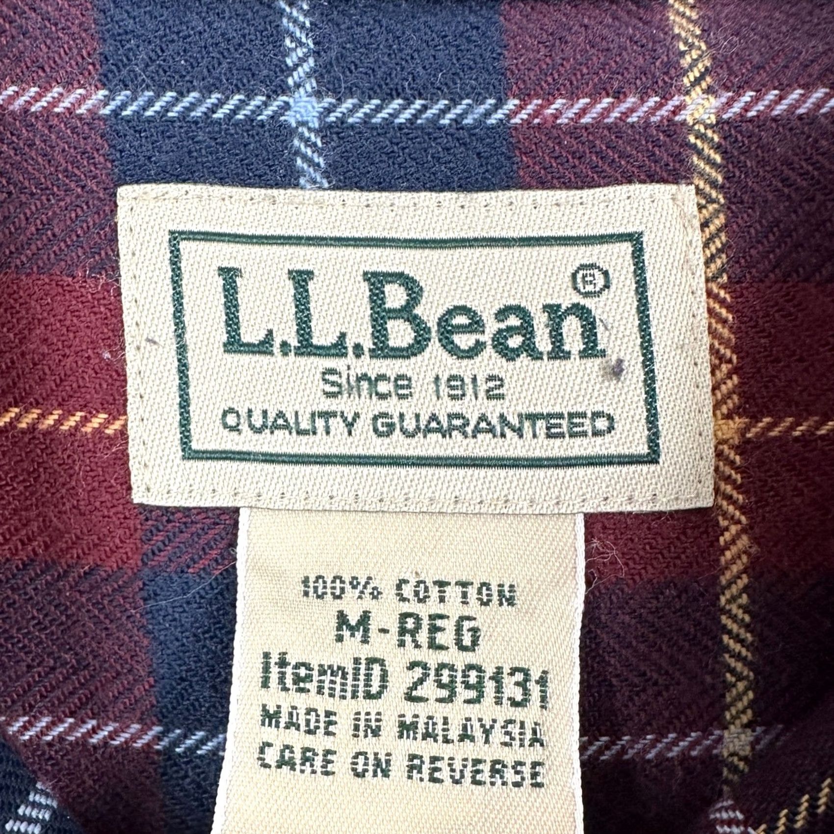 Vintage L.L. Bean Shirt Flannel Men M Red Plaid Traditional Button-Down Shirt Size US M / EU 48-50 / 2 - 4 Thumbnail