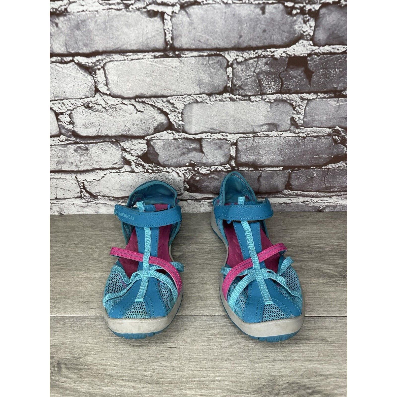 Merrell Merrell 61594 Blue Textile Synthetic Mesh Maryjane Strap Sho Size US 5 / IT 35 - 13 Thumbnail