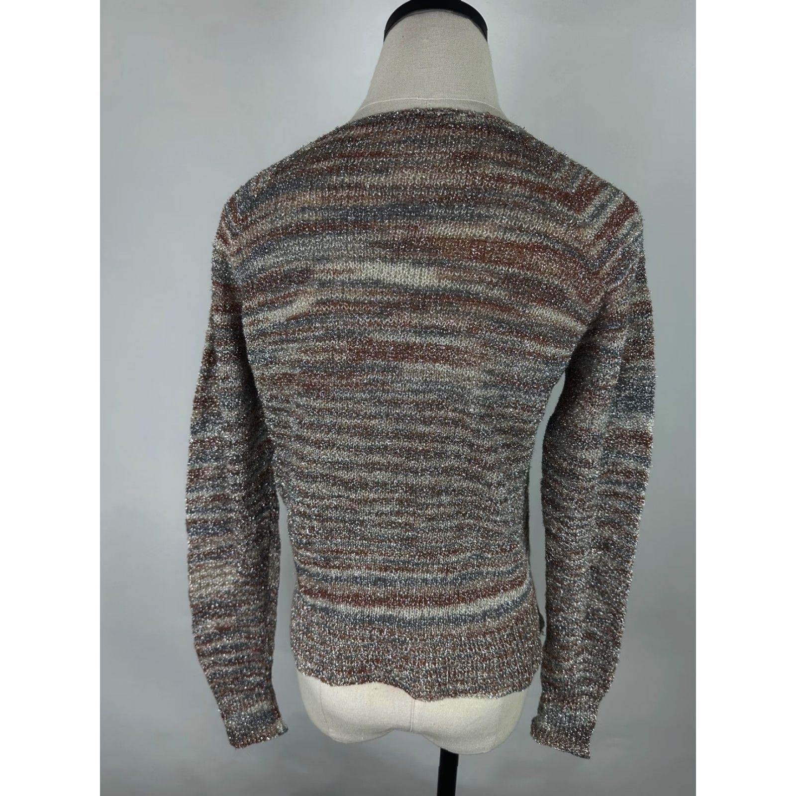 Vintage VINTAGE Handmade Silver Tinsel Knit Sweater S Women Pullover XS Mens? Size S / US 4 / IT 40 - 7 Thumbnail