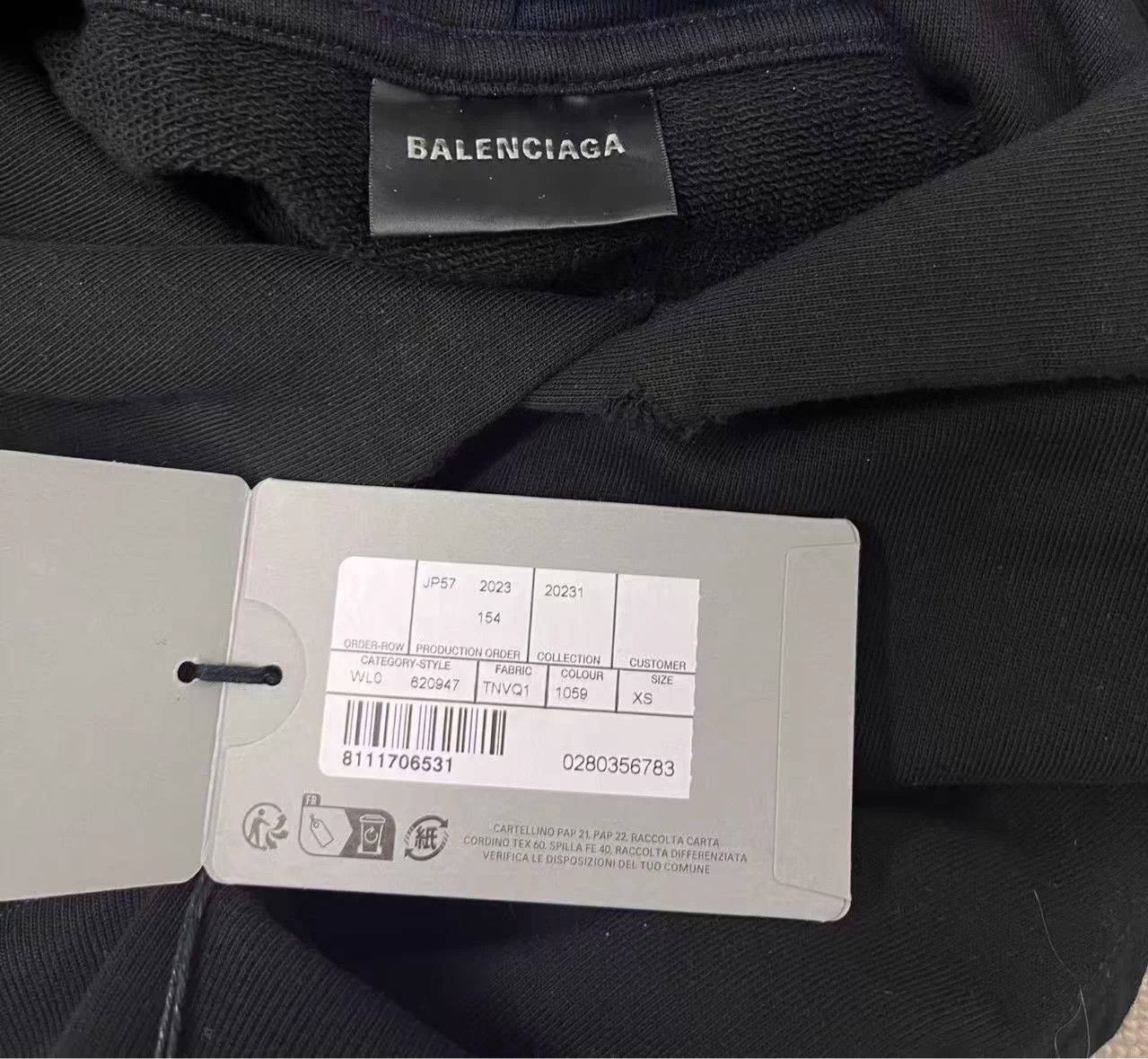 Balenciaga Balenciaga logo print oversized hoodie men's new XS/4 Size US XS / EU 42 / 0 - 5 Thumbnail