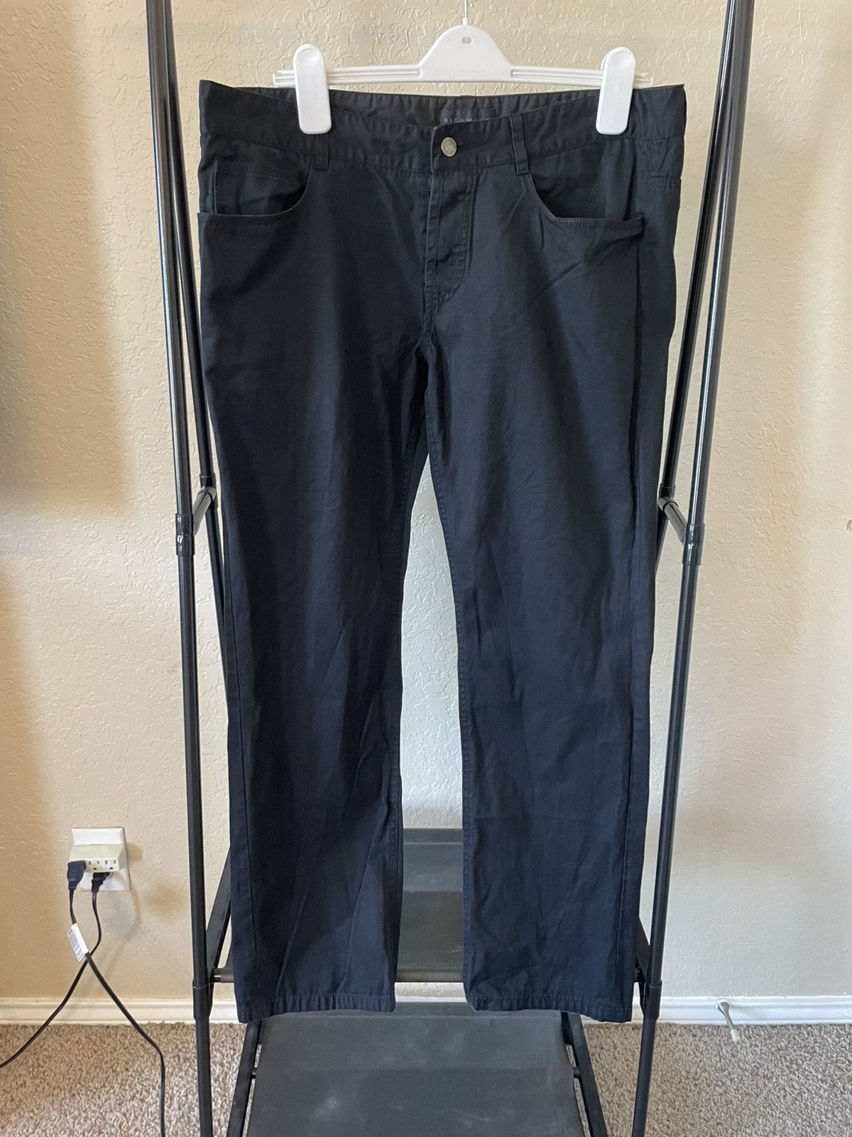 John Richmond Low Rise Straight leg Moto Cotton Jeans Size US 36 / EU 52 - 1 Thumbnail