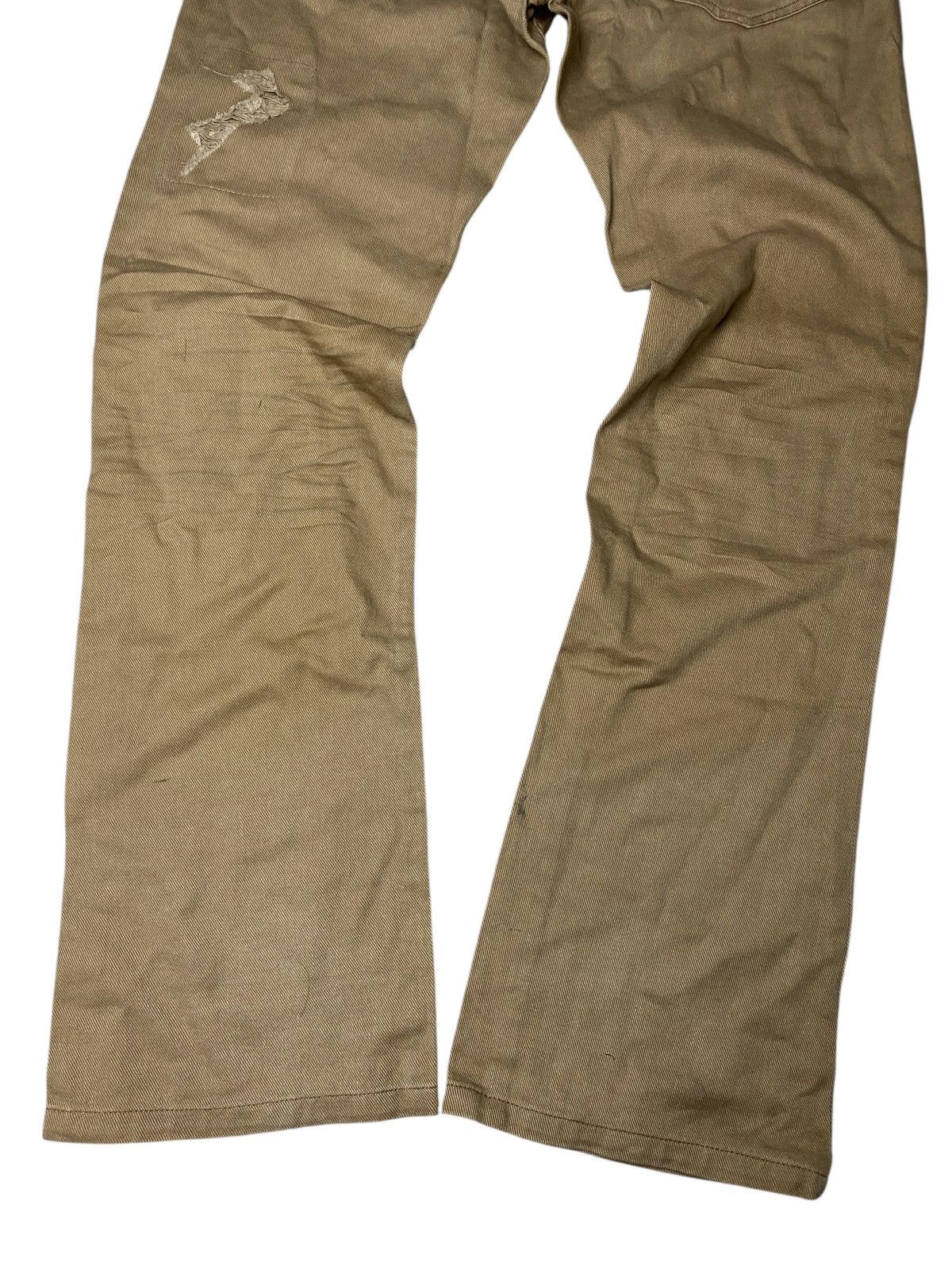 If Six Was Nine 2000's Lowbox Clawmark Distressed Flared Pants Size US 30 / EU 46 - 8 Thumbnail