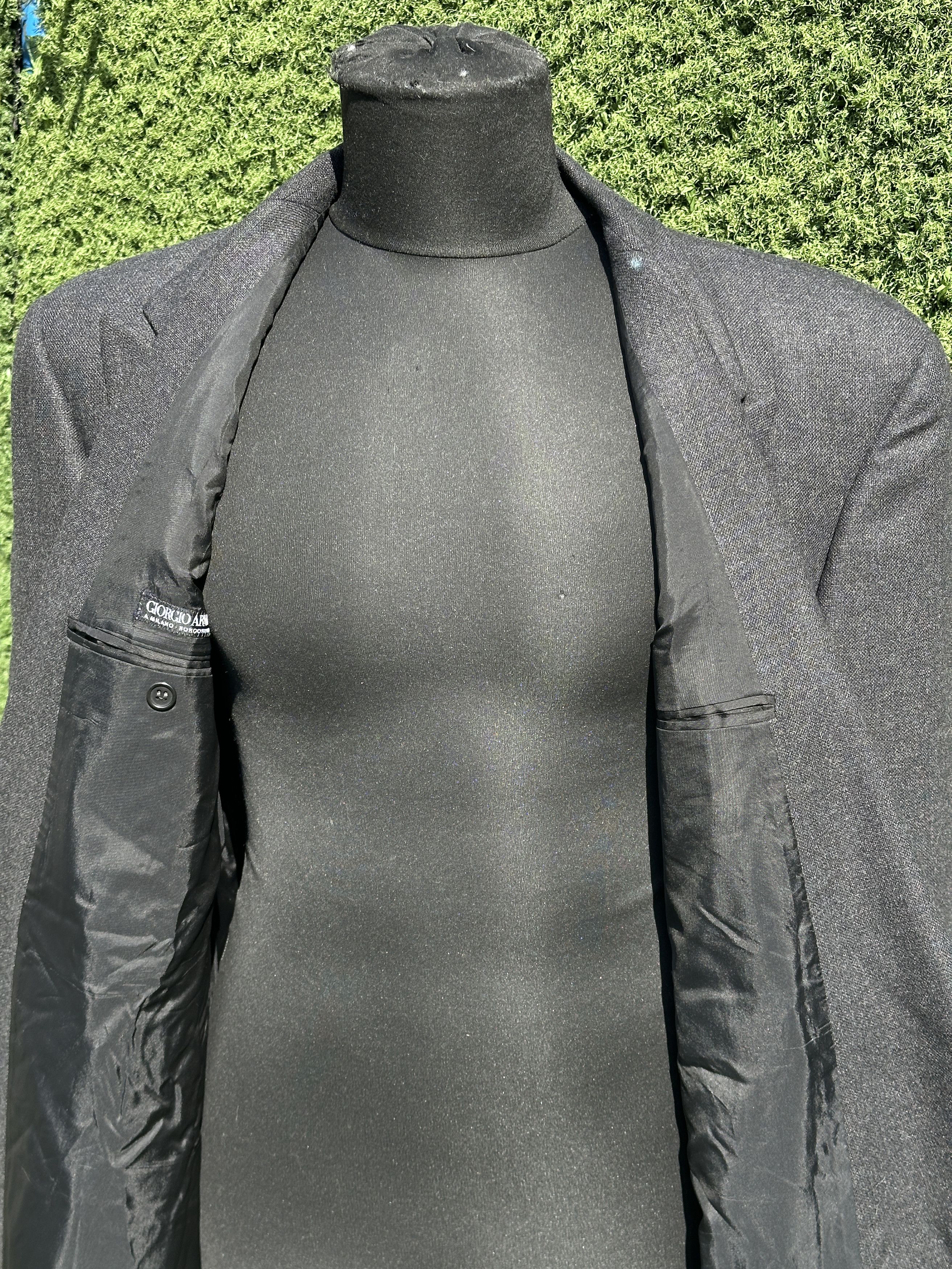 Giorgio Armani Giorgio Armani Black Label Wool Cashmere Double Breasted 50 Size 50R - 6 Thumbnail