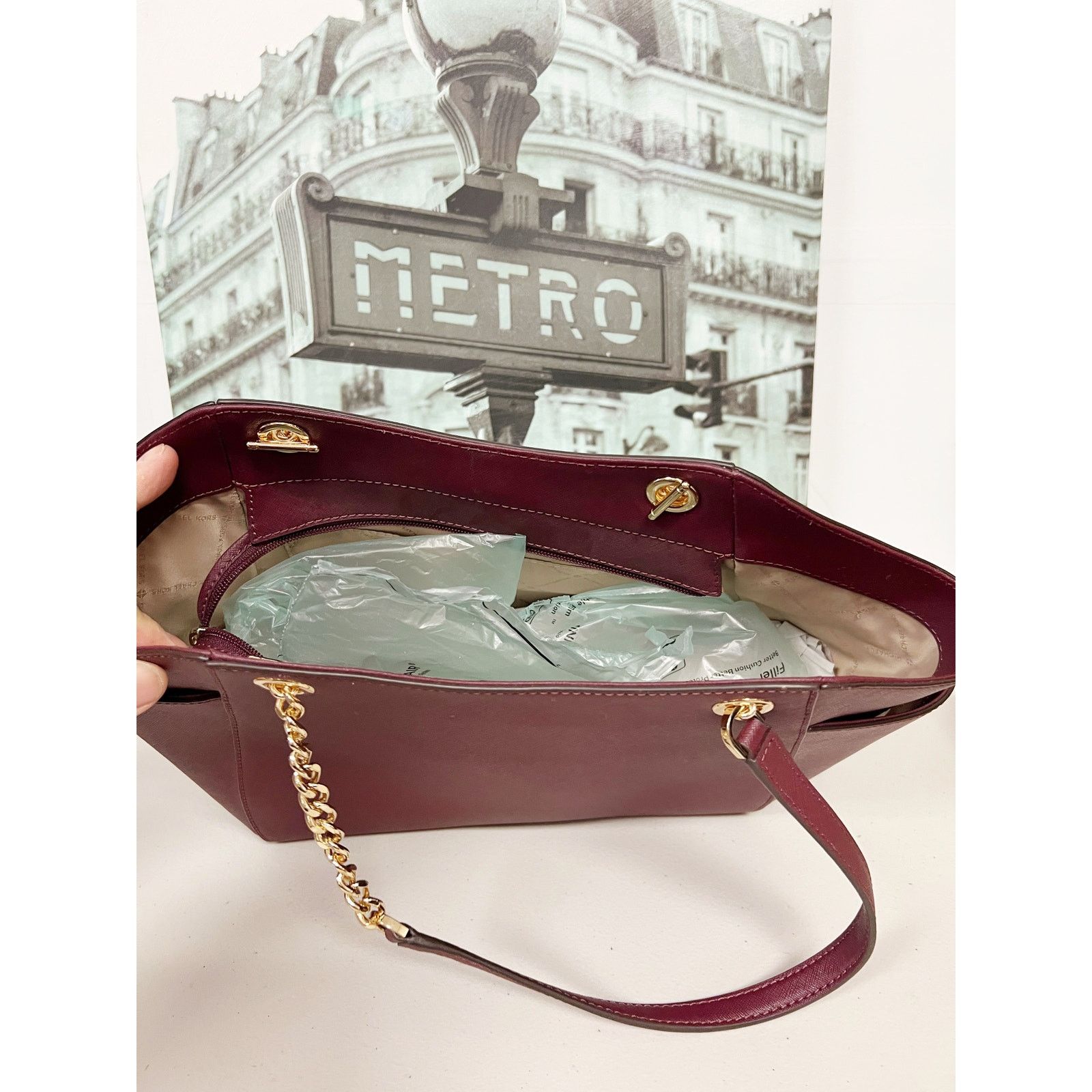 Michael Kors Michael Kors 35T5GTVT3L Jet Set Large Saffiano Leather Bag Size ONE SIZE - 7 Thumbnail