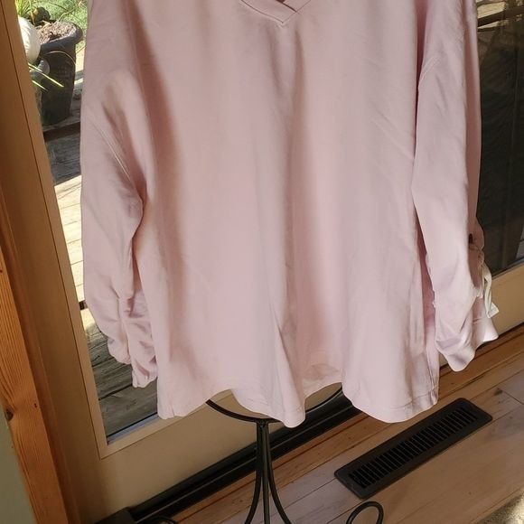 Vintage Bleu Bayou Long Slv Pink Tied Back & Sleeves Vneck Sz. XL Sw Size XL / US 12-14 / IT 48-50 - 3 Thumbnail
