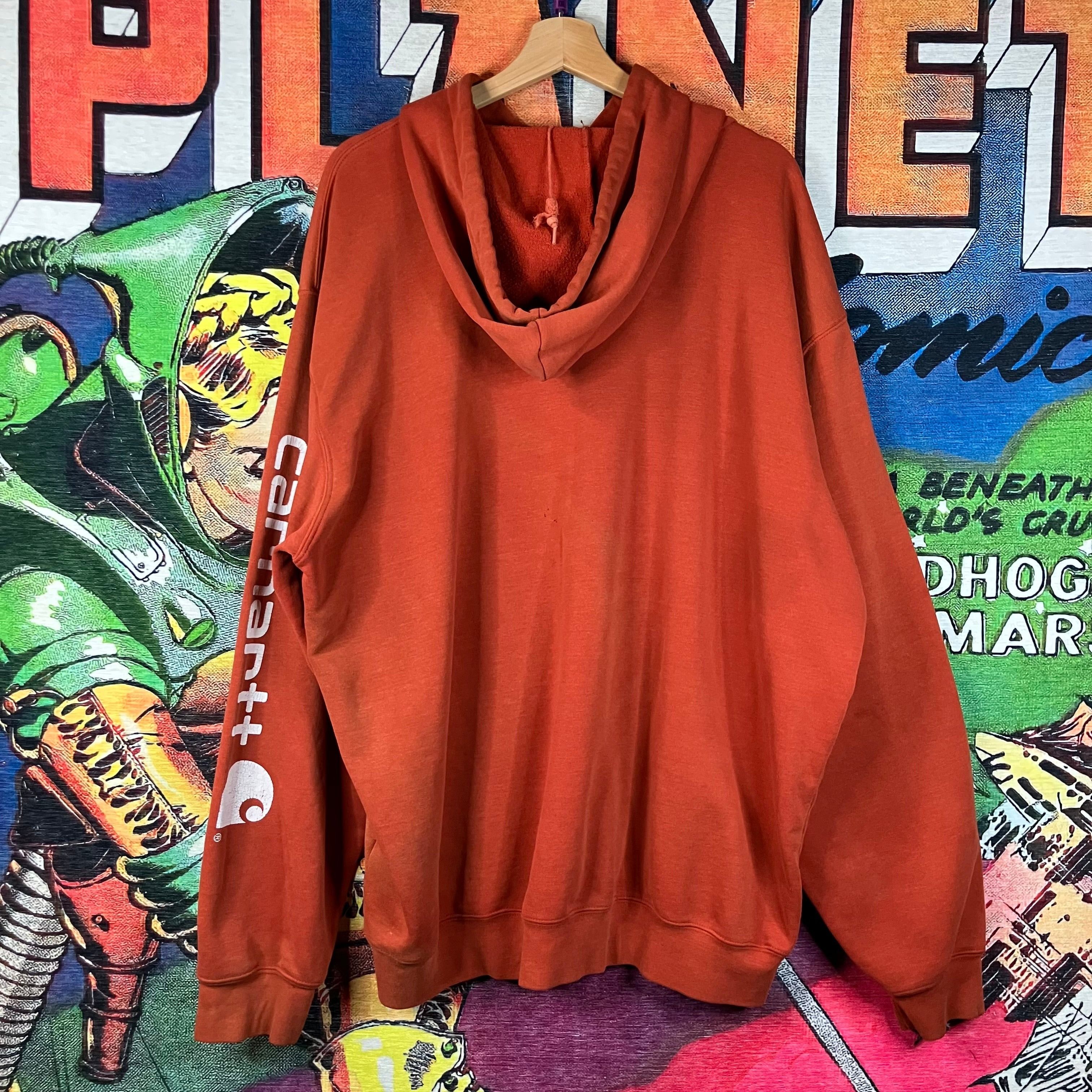 Carhartt Y2K Sunfaded Carhartt Orange Hoodie Size 2XL Size US XXL / EU 58 / 5 - 2 Thumbnail