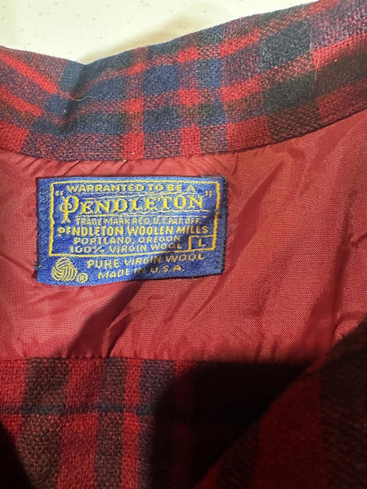 Pendleton Vintage Pendleton Red Plaid Wool Board Shirt USA L Size US L / EU 52-54 / 3 - 4 Thumbnail