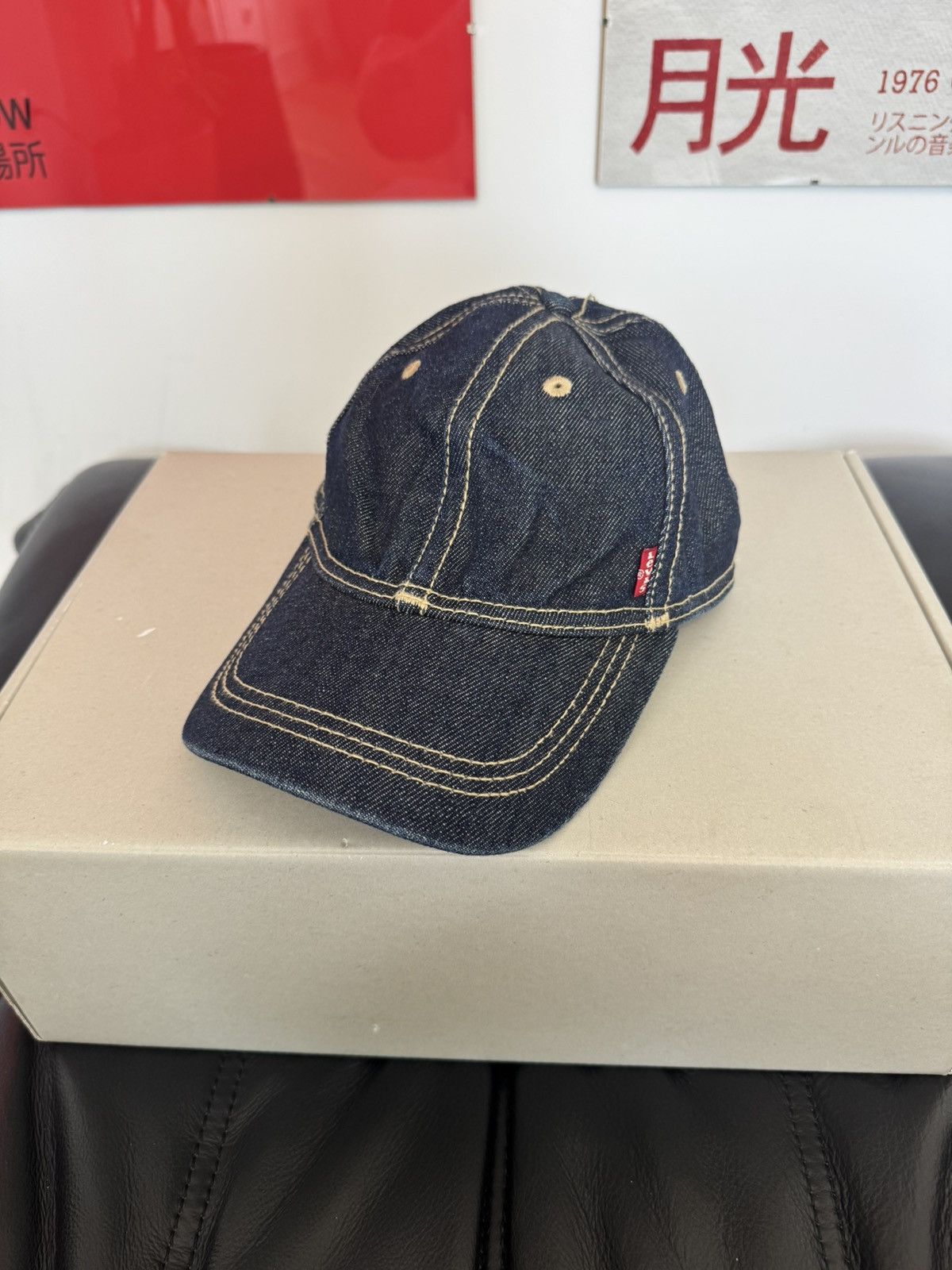 Levi's Levis Denim Dad Hat Cap Jeans Casual Snapback Navy Blue Size ONE SIZE - 1 Thumbnail