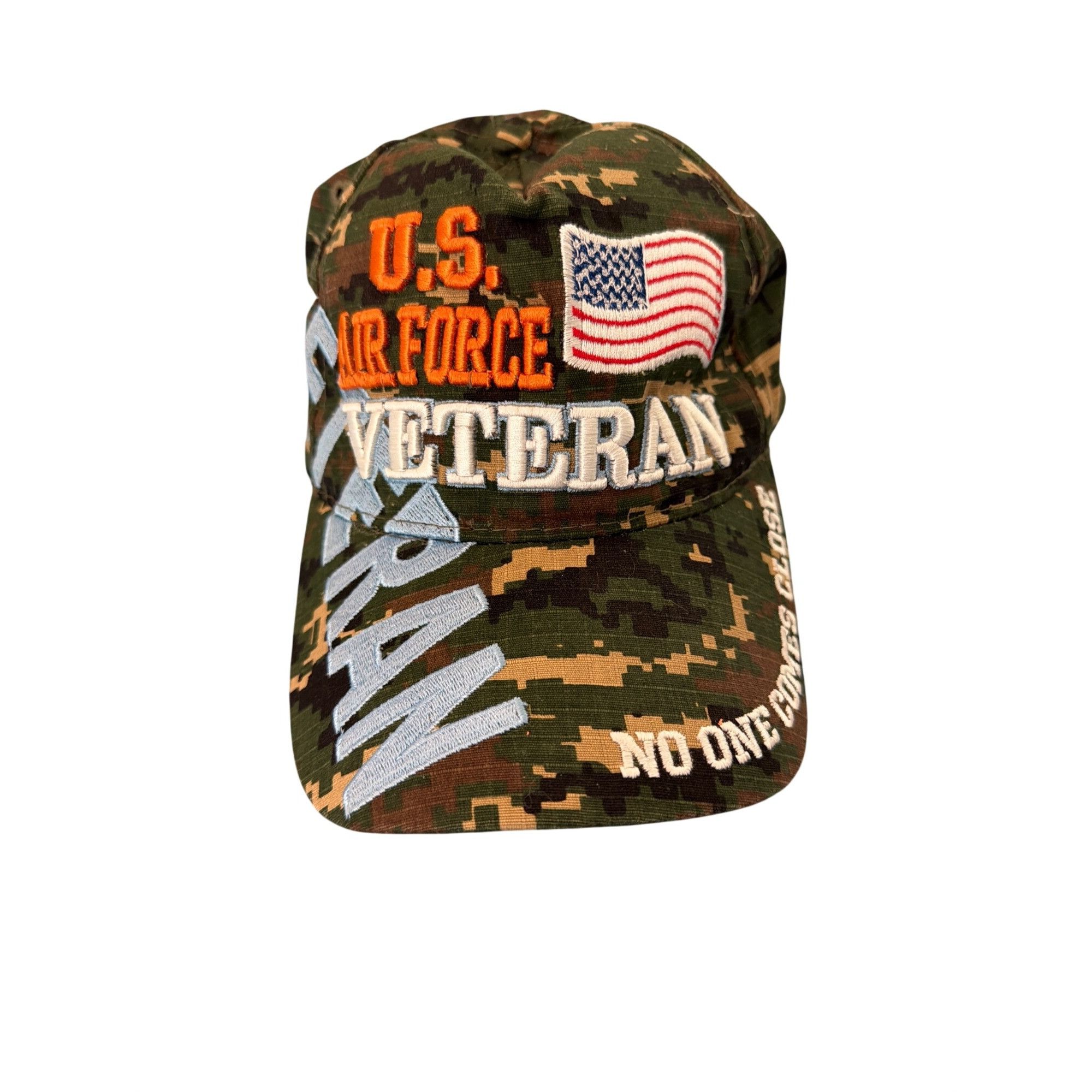 Augusta Sportswear US Air Force Veteran Camouflage Baseball Cap Hat Embroidered Size ONE SIZE - 1 Thumbnail