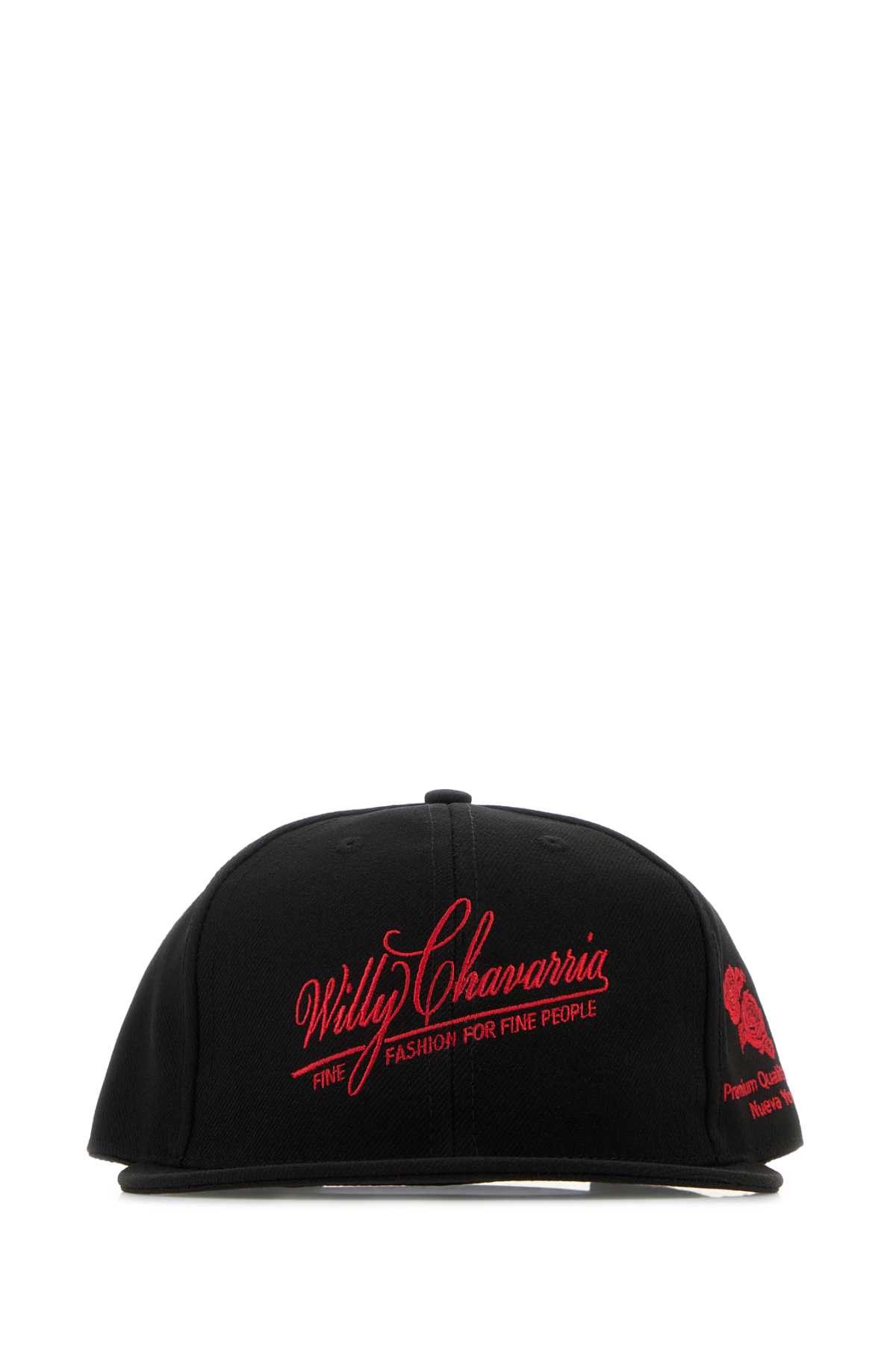 Willy Chavarria Black Polyester Fine Fashion Baseball Cap Size ONE SIZE - 1 Thumbnail