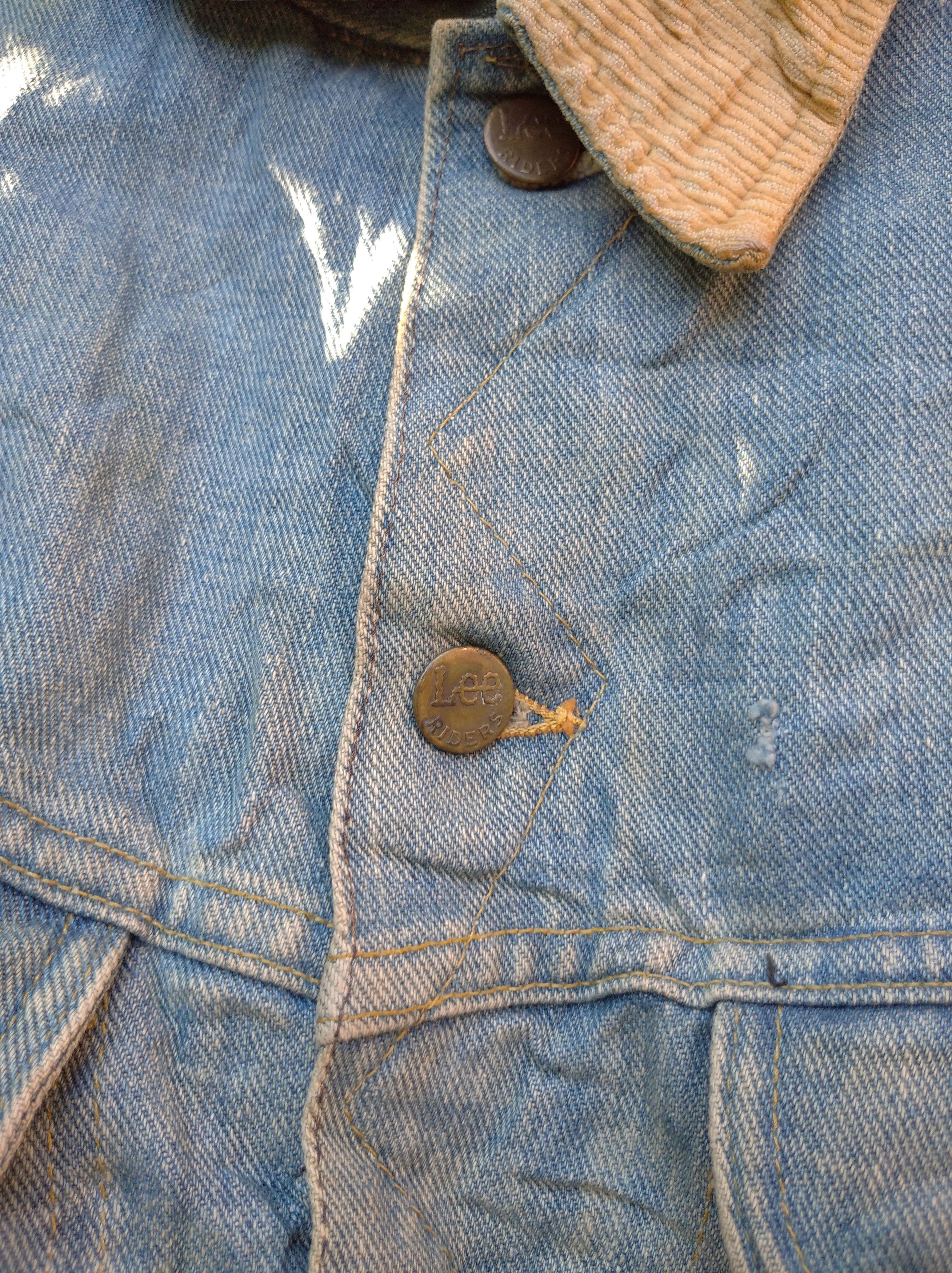 Lee × Vintage 70s Lee Storm Rider Denim Jacket Linen Blanket Lined Size US S / EU 44-46 / 1 - 5 Thumbnail