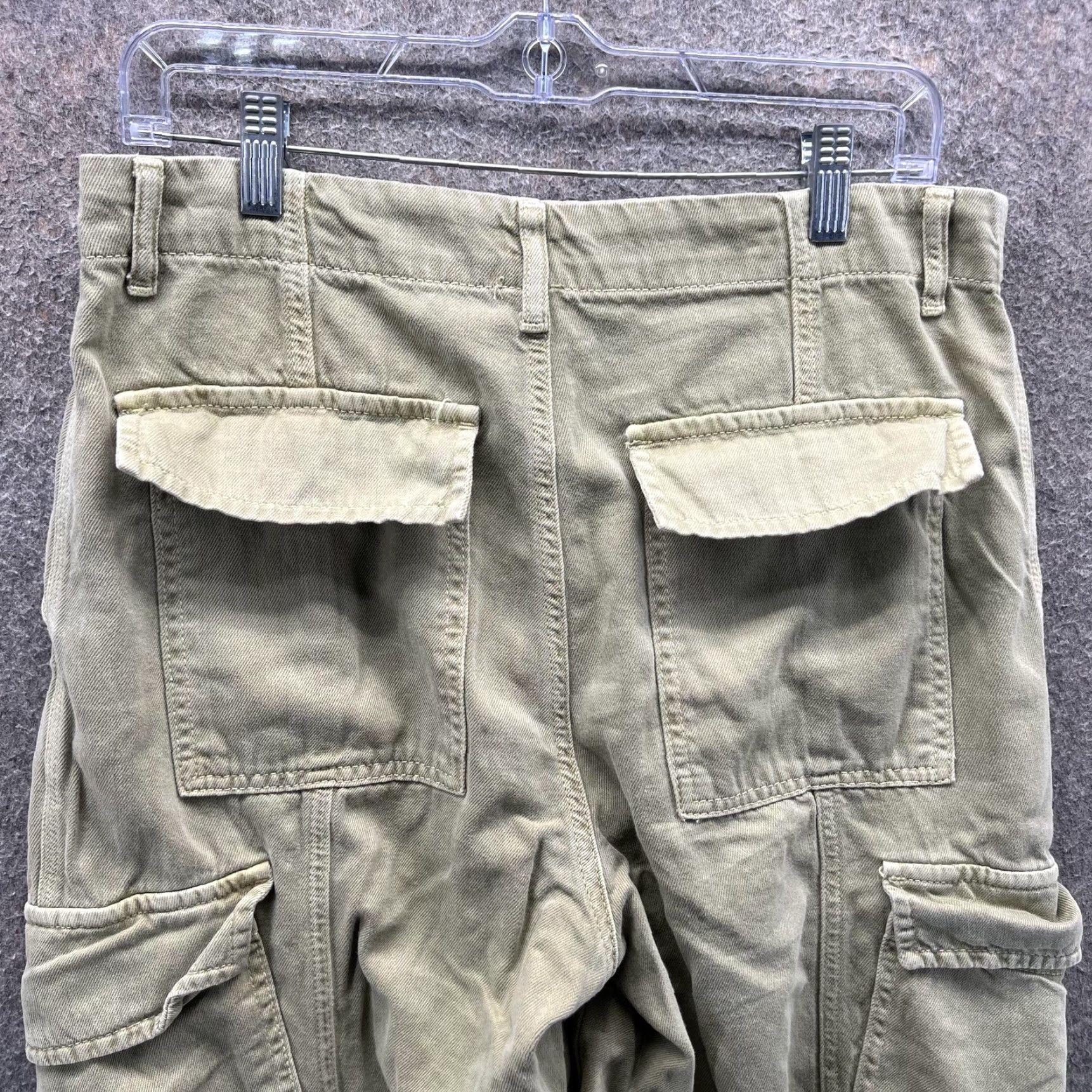 Free People Free People Pants Women 8 Green Cargo Wide Leg High Rise Utility Parachute Baggy Size 30" / US 8 / IT 44 - 4 Thumbnail