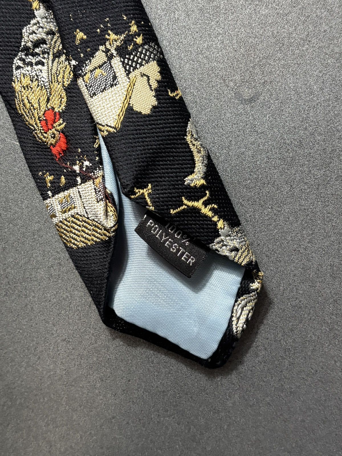 Vintage Vintage Tie Chicken Print Pattern Novelty Fun Cock Rooster Size ONE SIZE - 7 Thumbnail