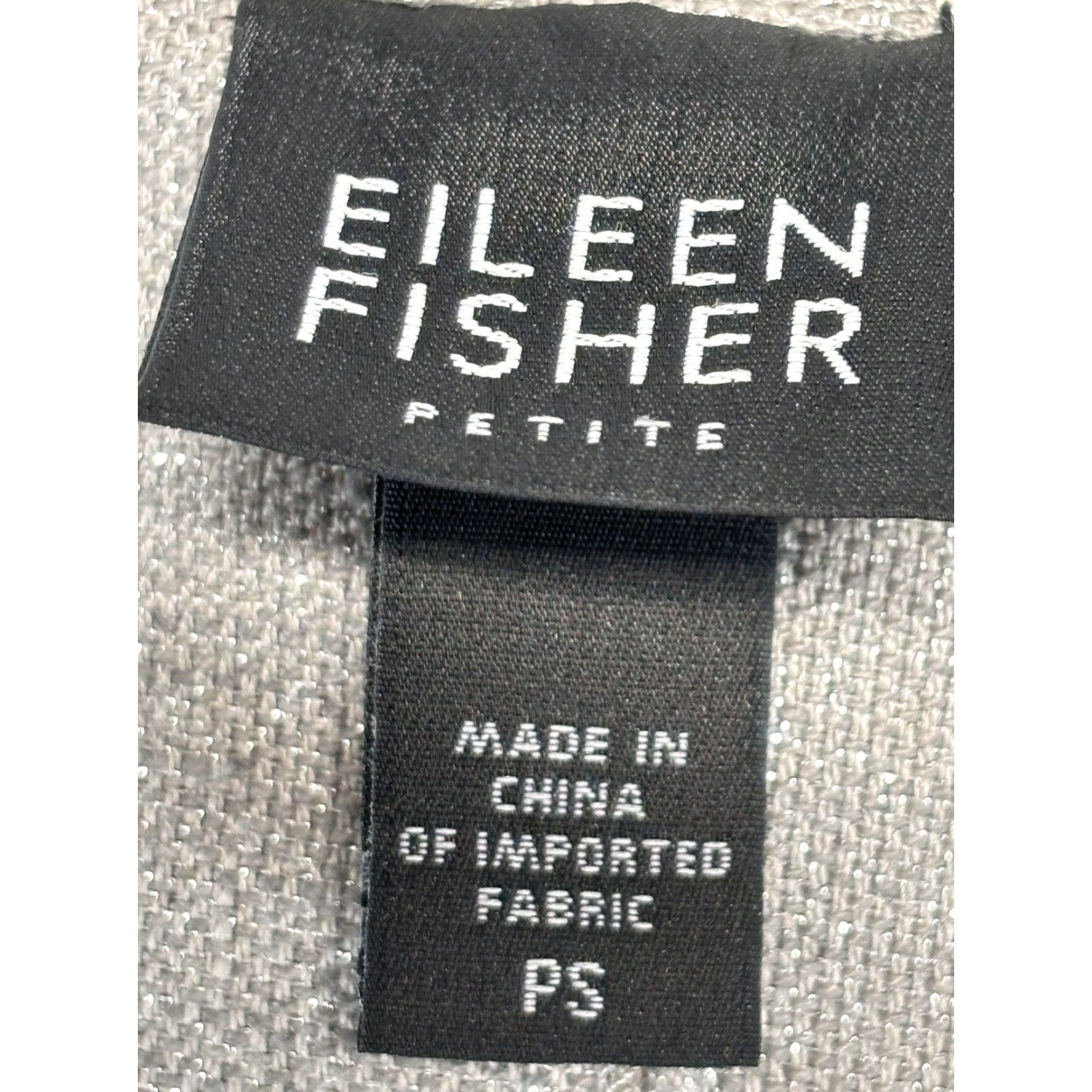 Eileen Fisher Eileen Fisher Twinkle Linen Blazer Jacket Small Petite Sp Metallic Womens PS Silver Blazer Linen Blend Metal Size S / US 4 / IT 40 - 7 Thumbnail