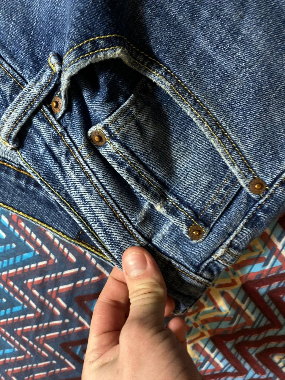 Levi's × Vintage Levis 514 Distressed Light Wash Jeans Size US 34 / EU 50 - 9 Thumbnail